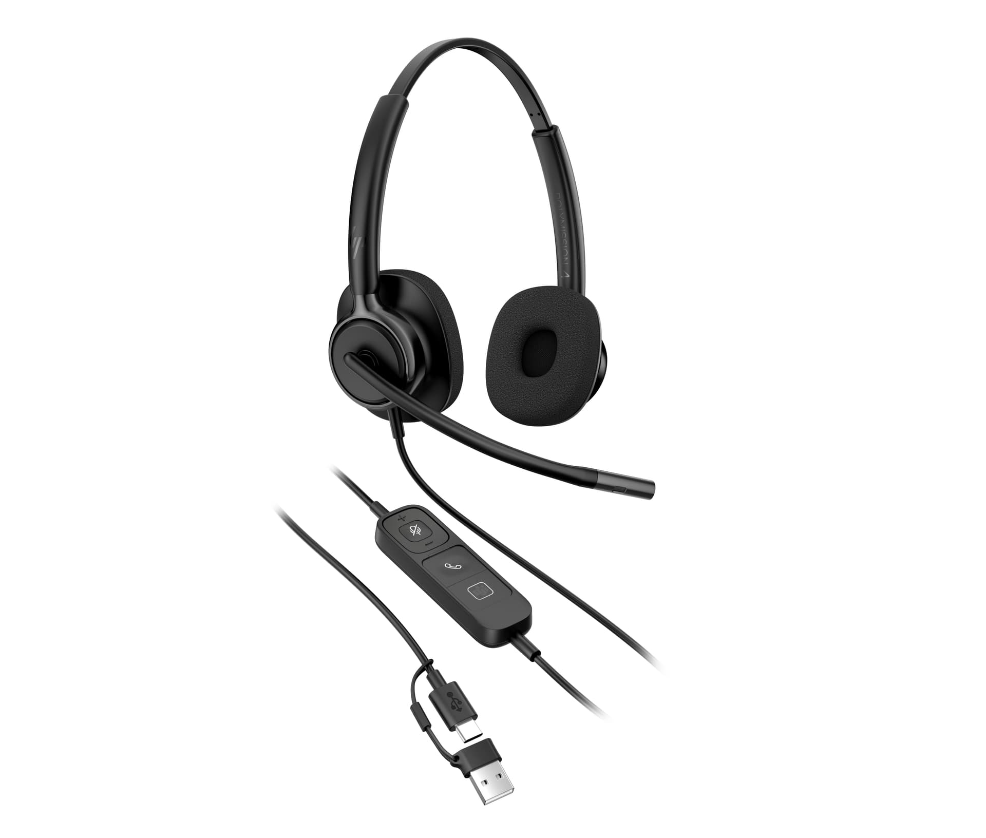 HP Poly Headset estéreo USB com fios Mission 425 Classic, miniatura 15