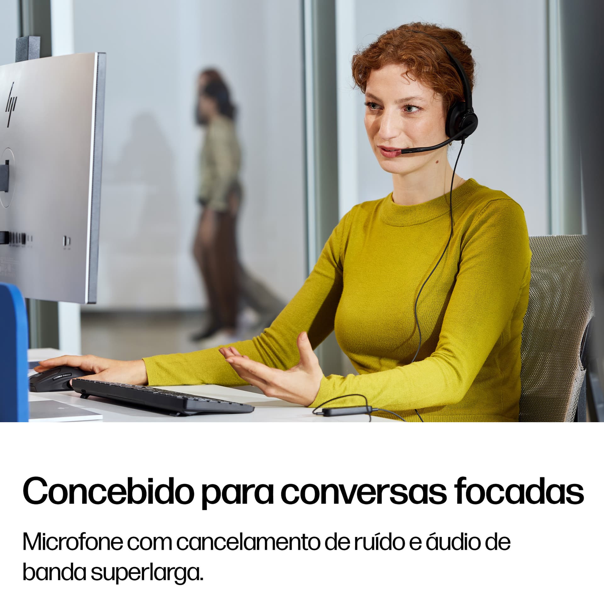 HP Poly Headset monaural USB com fios Mission 415 Classic, miniatura 8