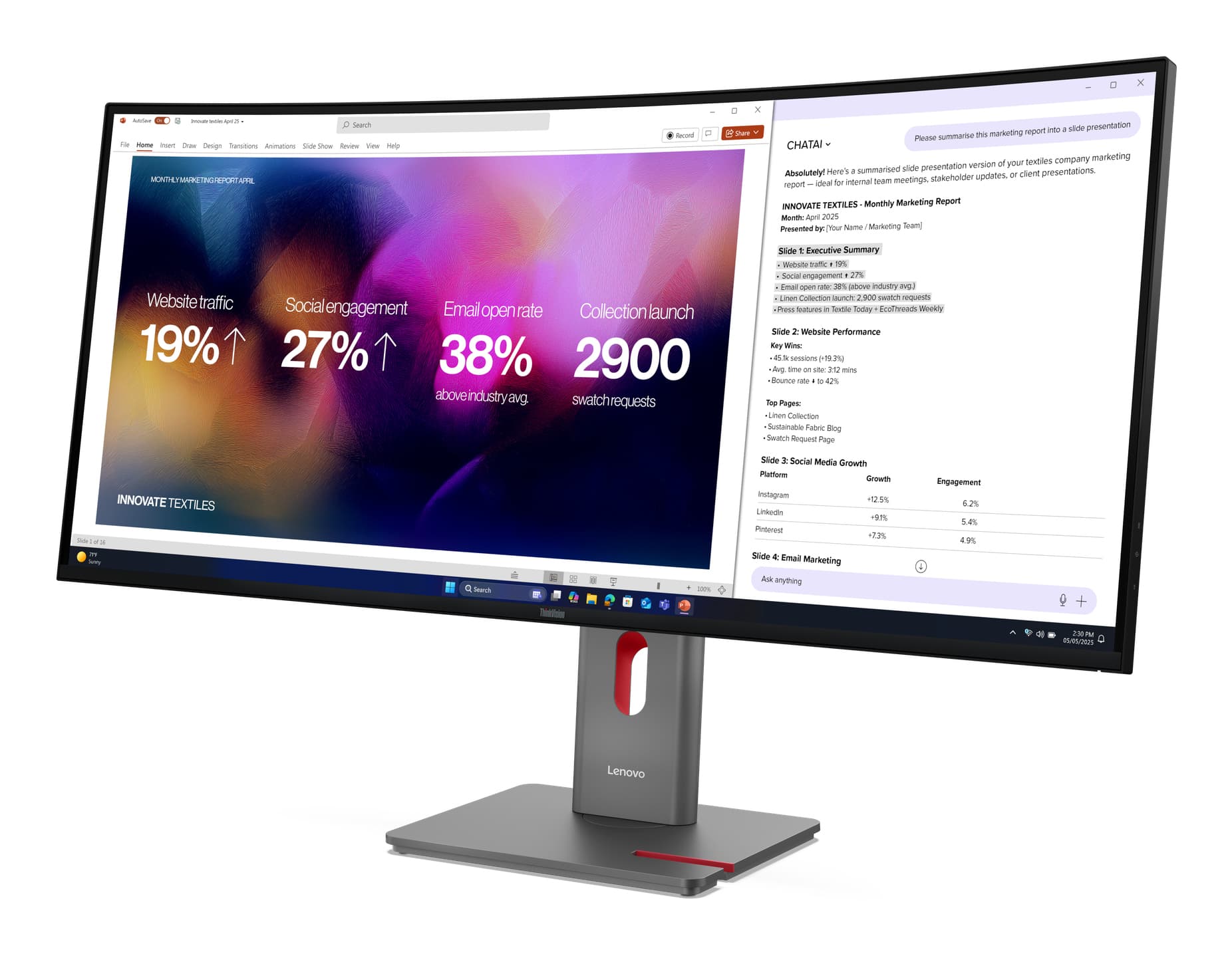 Lenovo ThinkVision P40WD-40 Monitor, miniatura 4