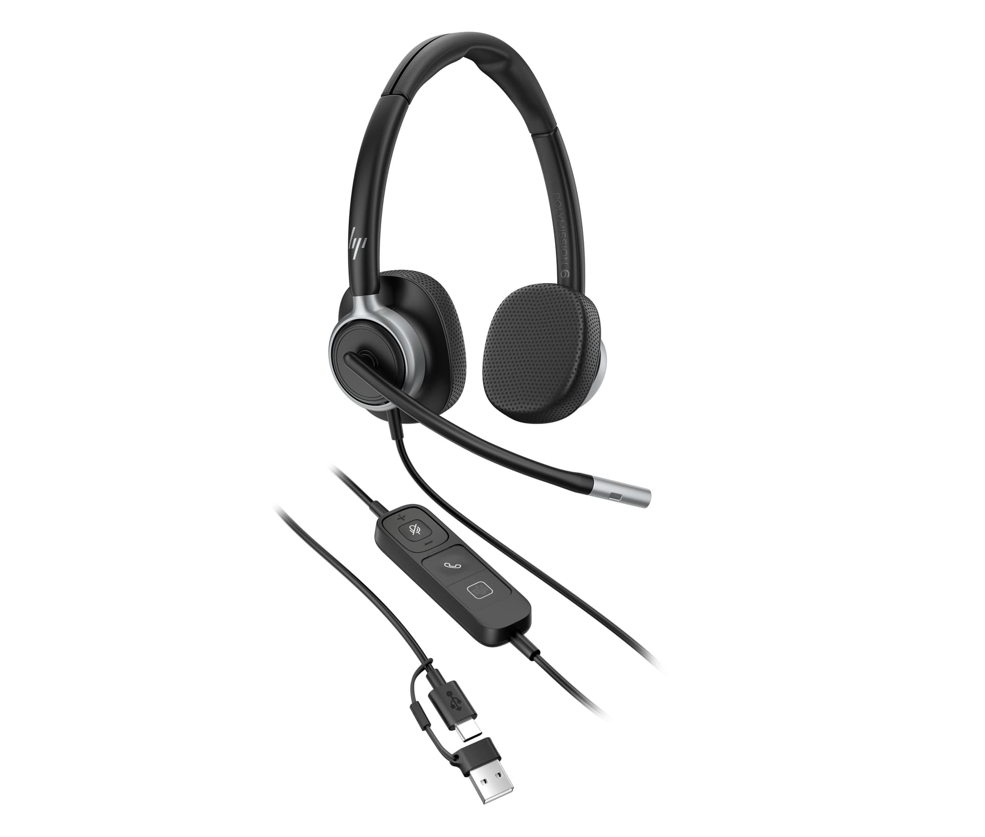 HP Poly Headset estéreo USB com fios Mission 625 (a granel), miniatura 13