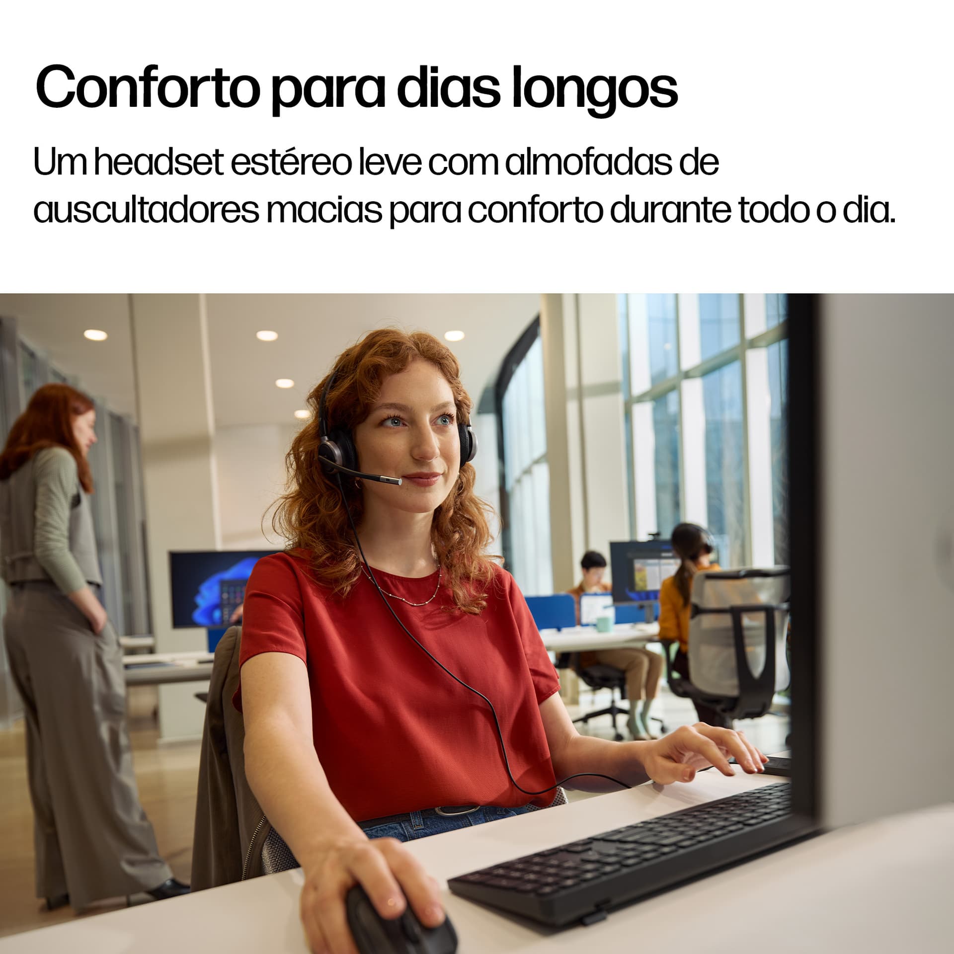 HP Poly Headset estéreo USB com fios Mission 625 (a granel), miniatura 5