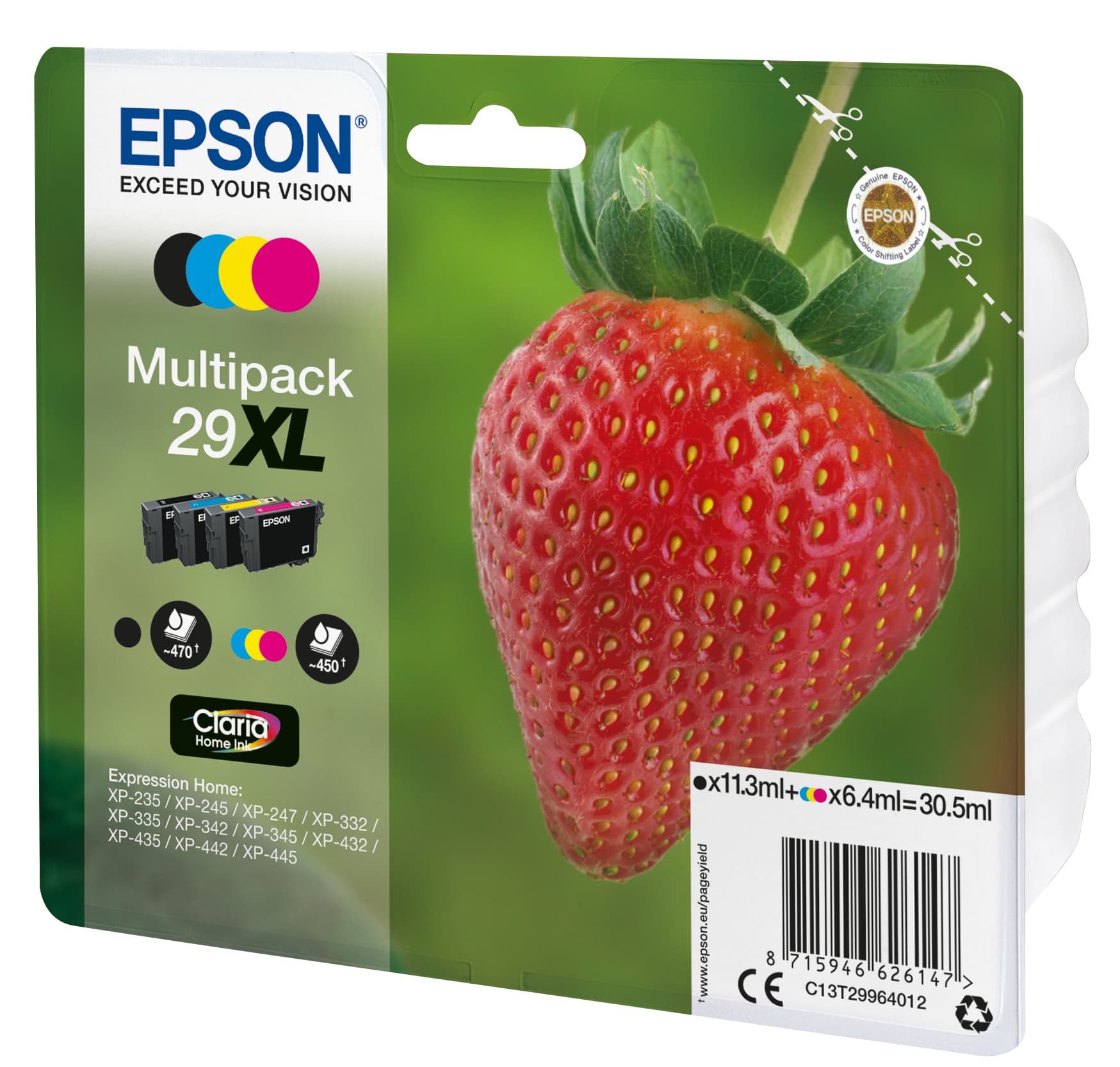 Epson Strawberry Multipack 4-colours 29XL Claria Home Ink, miniatura 7