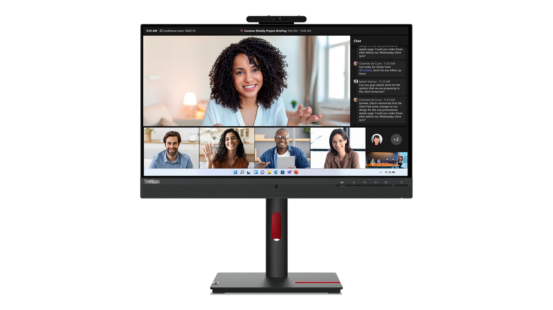 Lenovo ThinkVision T24mv-30 Monitor, miniatura 2