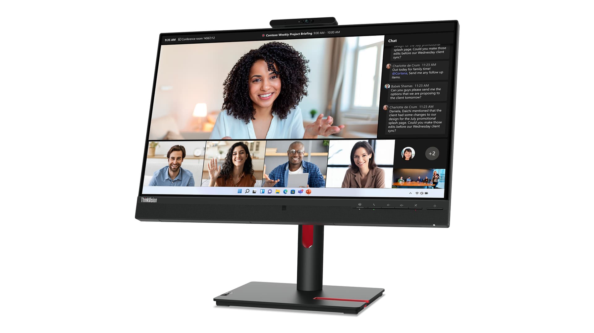 Lenovo ThinkVision T24mv-30 Monitor, miniatura 3