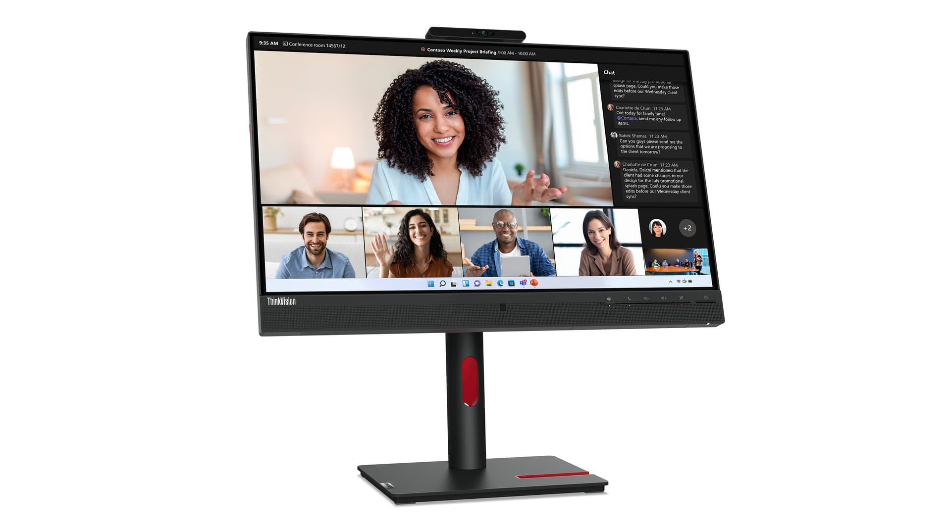 Lenovo ThinkVision T24mv-30 Monitor, miniatura 4