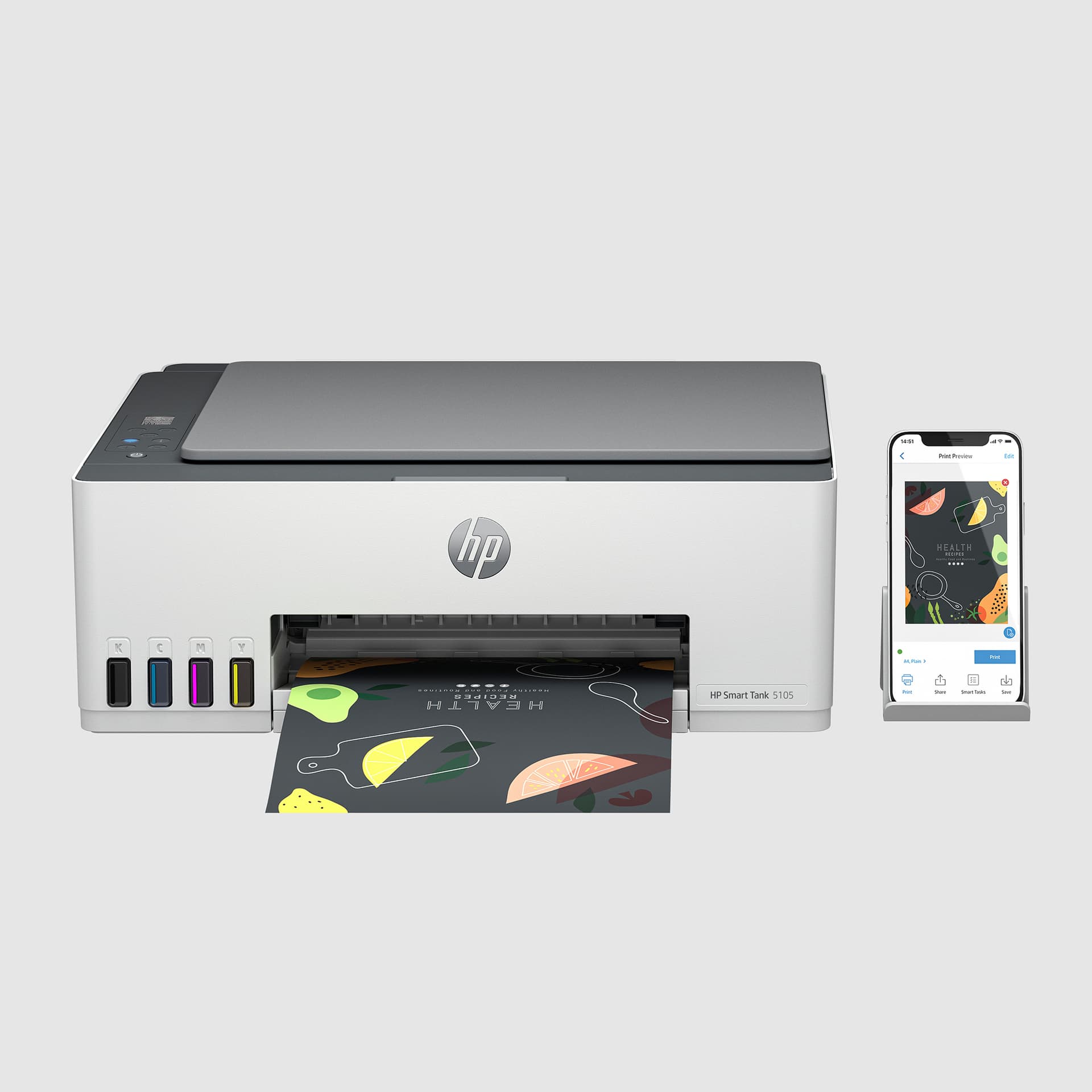 HP Smart Tank 5105 Sem fios All-in-One Cor Impressora, Copiadora, Scanner, miniatura 20
