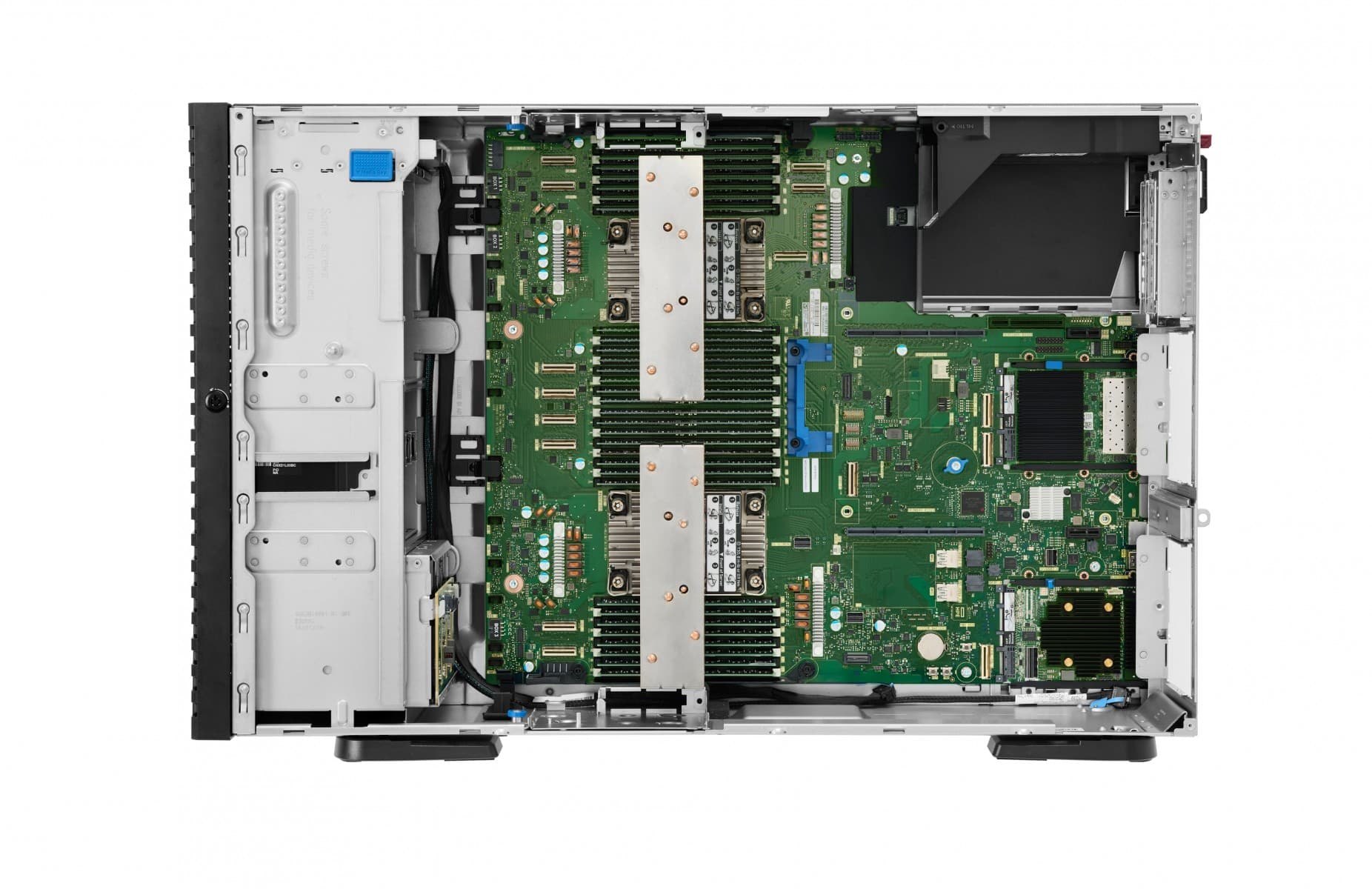 HPE ProLiant Compute ML350 Gen12 - Servidor - torre 4U - 2-way - 1 x Xeon 6515P / até 3.8 GHz - RAM 64 GB - SATA/SAS/NVMe - hot-swap (permuta) 2.5" compartimento(s) - SSD 2 x 480 GB - monitor: nenhum, miniatura 4