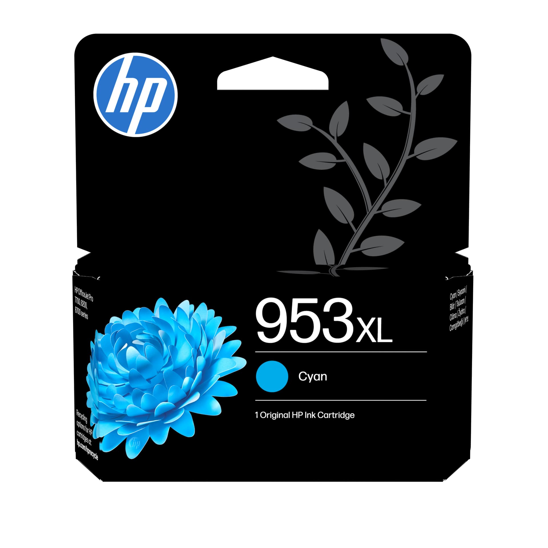 HP Tinteiro original 953XL Ciano de elevado rendimento, miniatura 1