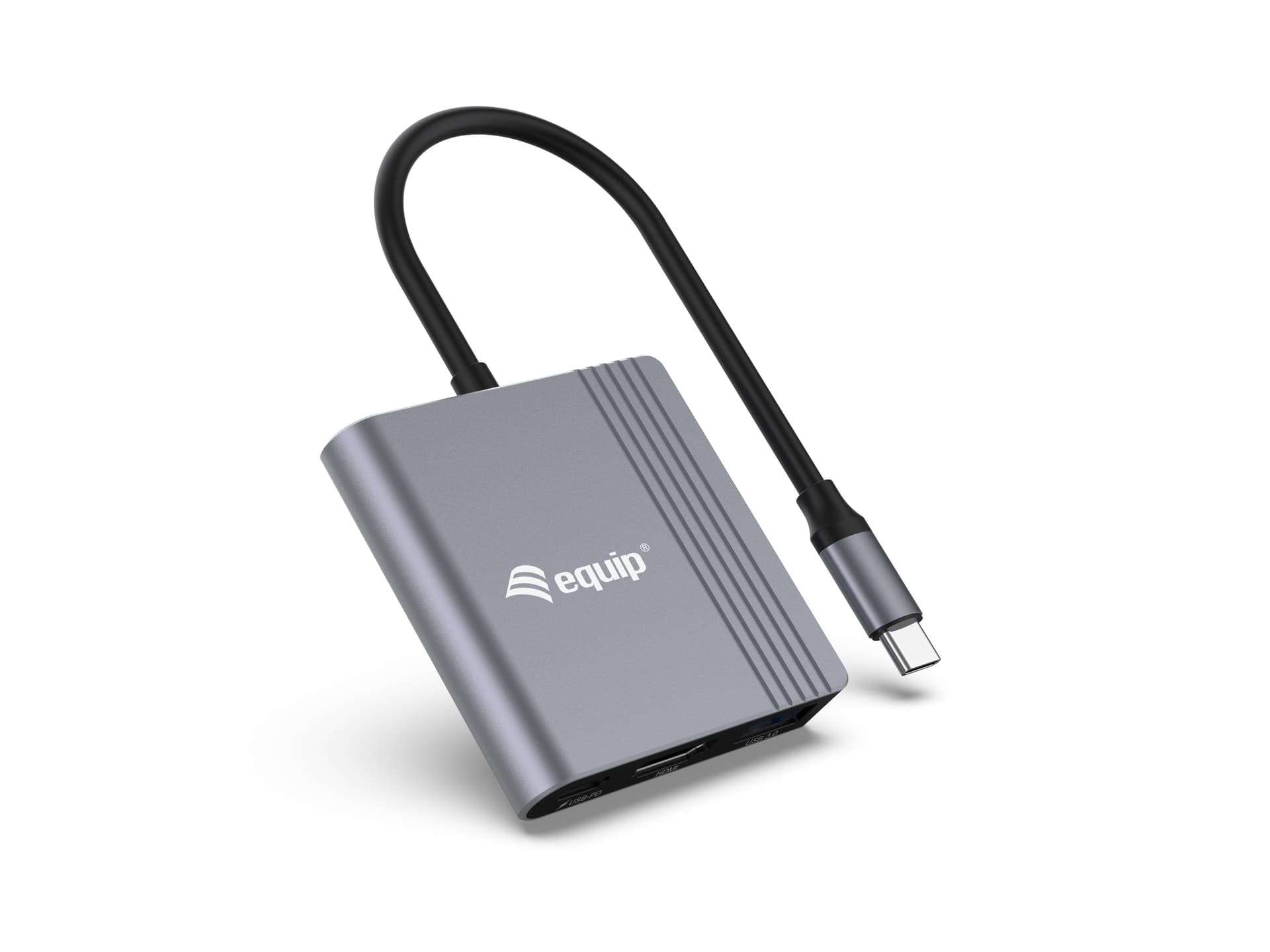 Equip Adaptador 3 em 1 USB-C para HDMI / USB-A / USB PD, 4K/60Hz, 100W USB PD, miniatura 3
