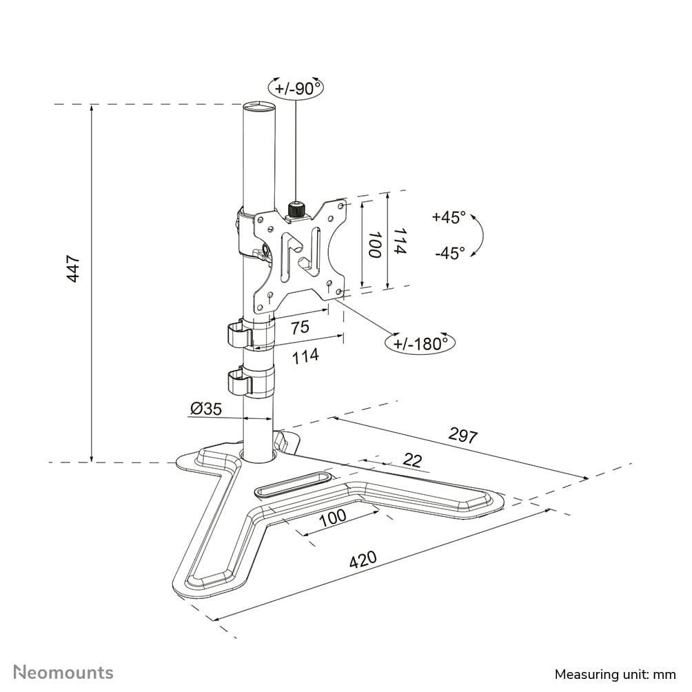 Neomounts DS45-600BL1, miniatura 12