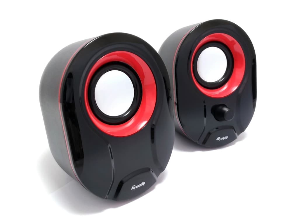 EQUIP LIFE MINI COLUNAS 6W USB CONTROLO SOM PRETO/VERMELHO, miniatura 4