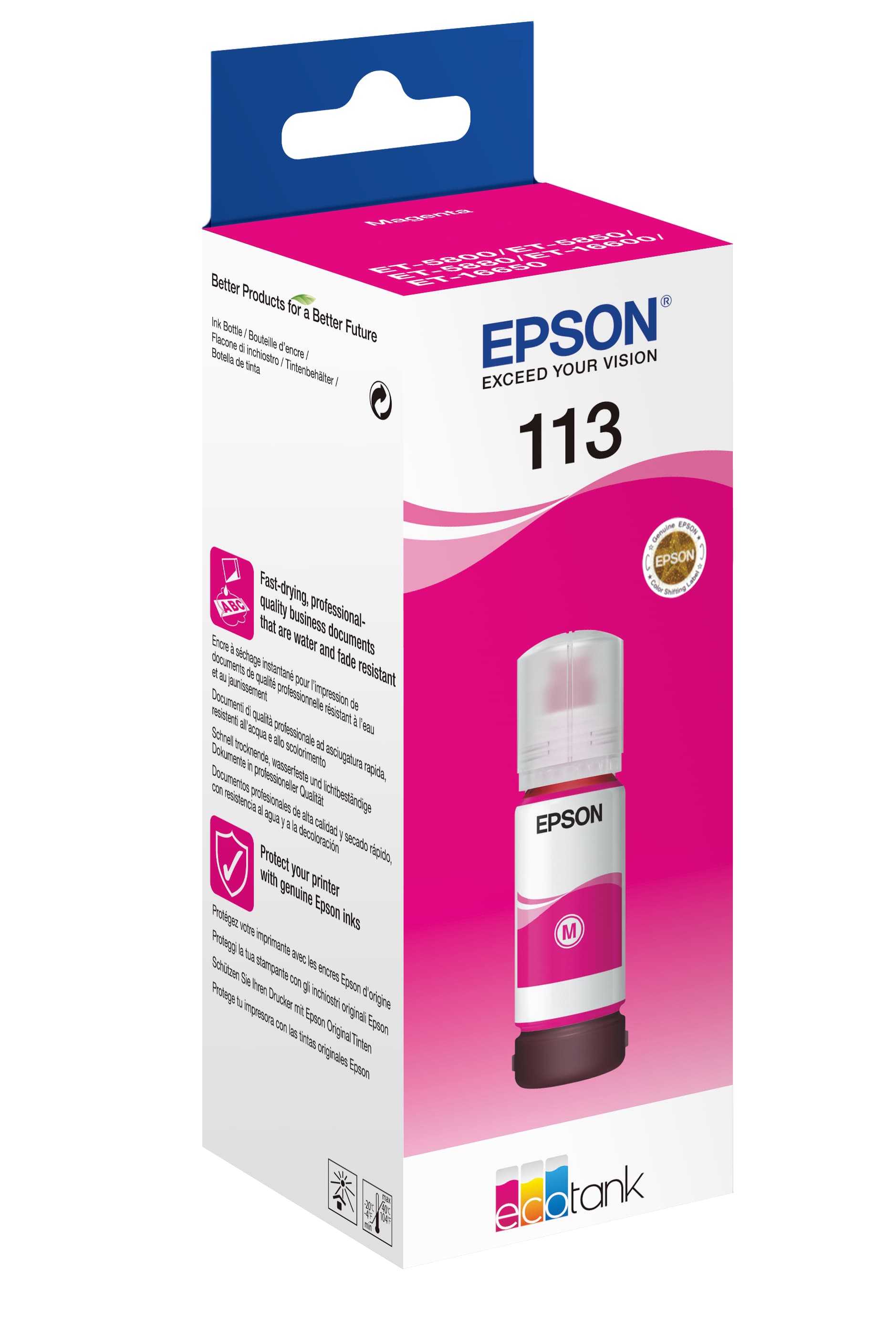 Epson 113 EcoTank Pigment Magenta ink bottle, miniatura 6