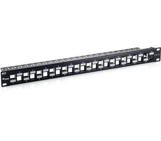 EQUIP PATCH PANEL 24PORT 19" 1U SHIELDED PRETO, miniatura 1