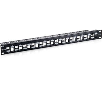 EQUIP PATCH PANEL 24PORT 19" 1U SHIELDED PRETO, miniatura 2