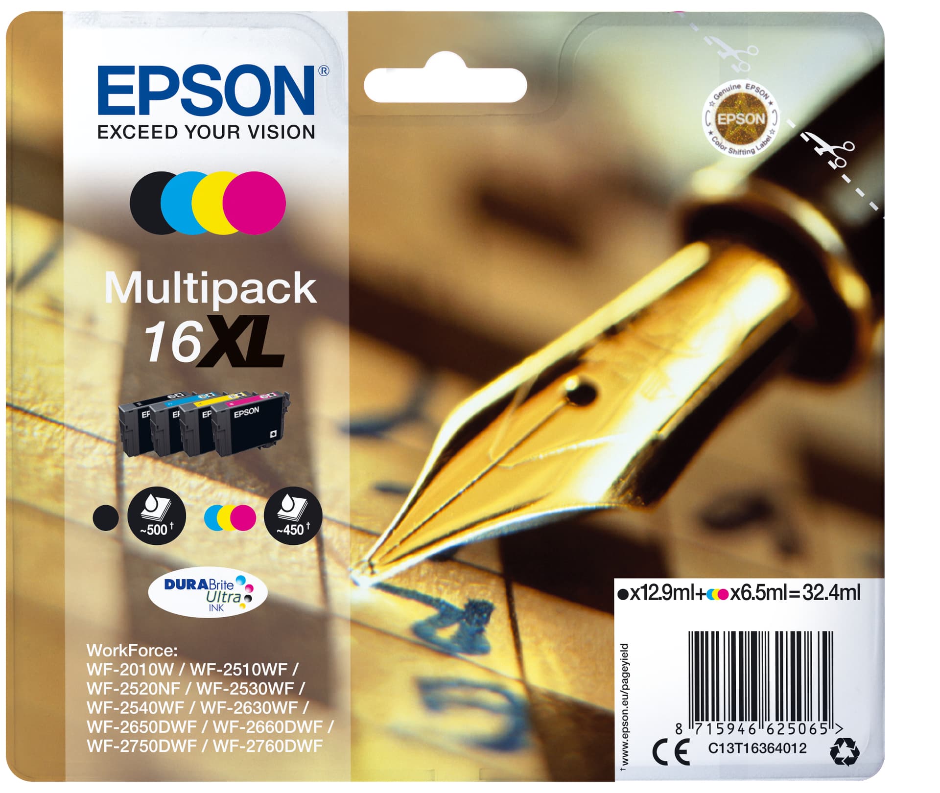 Epson Pen and crossword Multipack 4-colours 16XL DURABrite Ultra Ink, miniatura 1