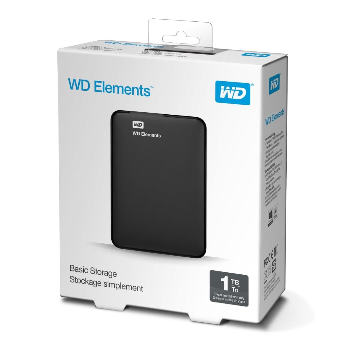 WD Elements Portable WDBUZG0010BBK - Disco rígido - 1 TB - externa (portátil) - USB 3.0, miniatura 7
