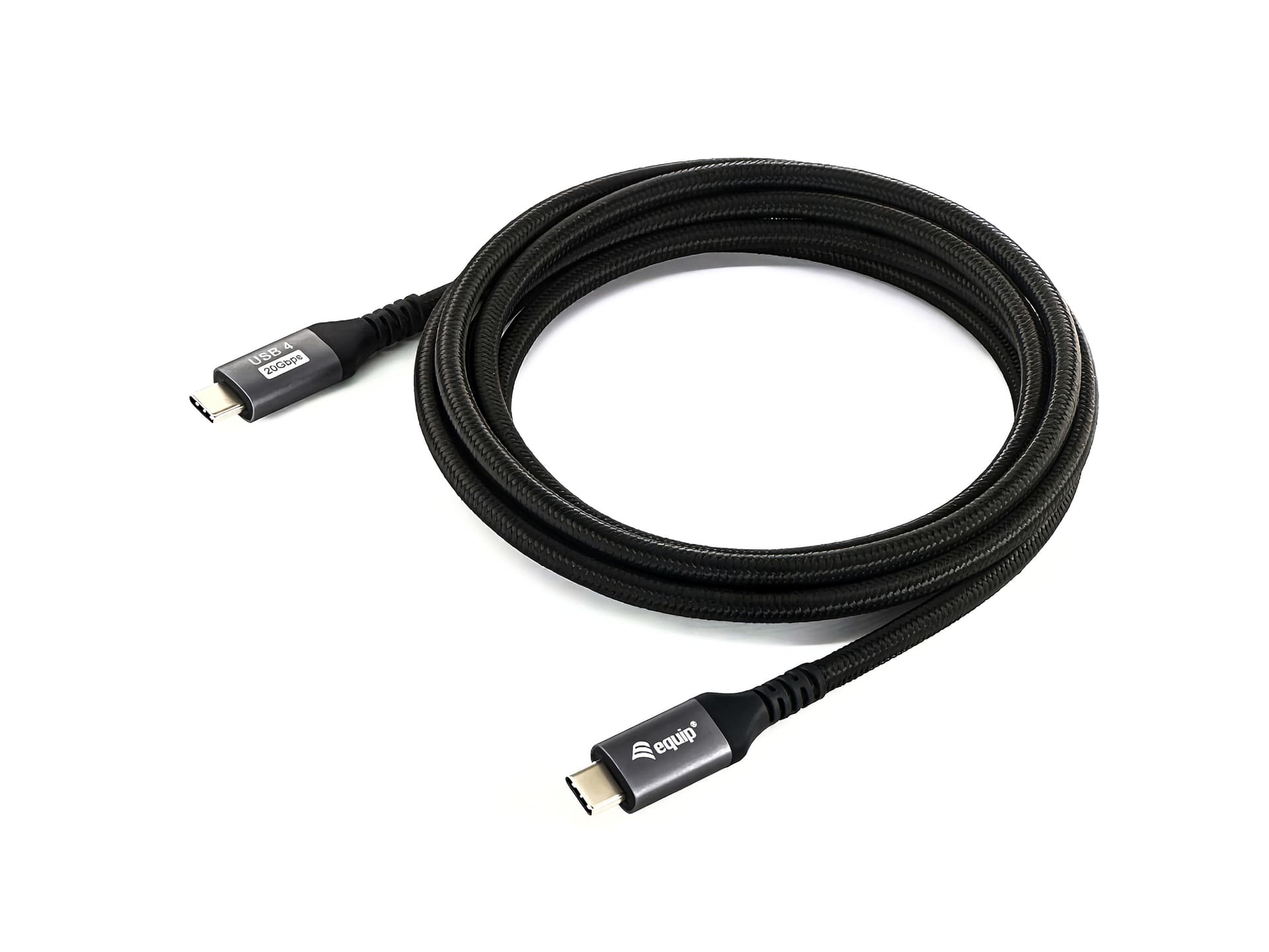 Equip 128382 Cabo USB4 Gen 2x2 C para C, M/M, 2,0 m, PD 100W, 4K/60 Hz, 20 Gbps, preto, miniatura 1