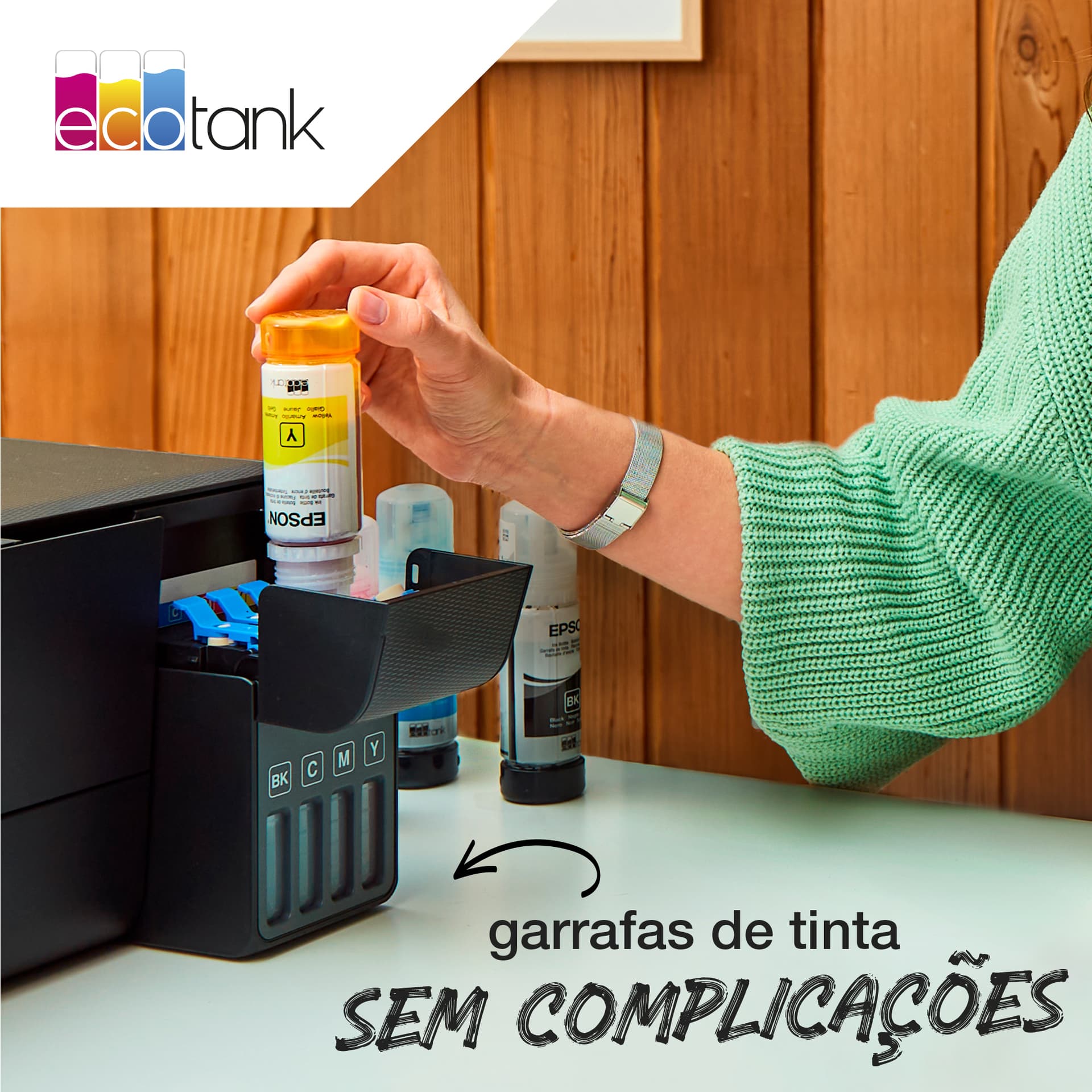 Epson 102 EcoTank Pigment Black ink bottle, miniatura 4