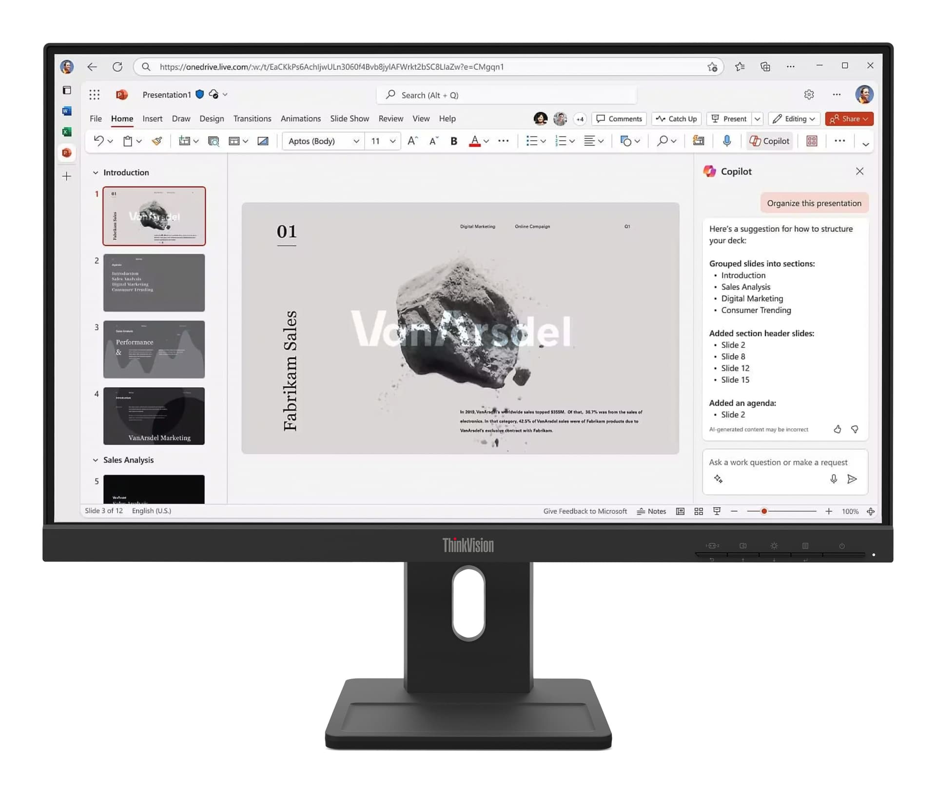 Lenovo ThinkVision E22-40 Monitor, miniatura 1
