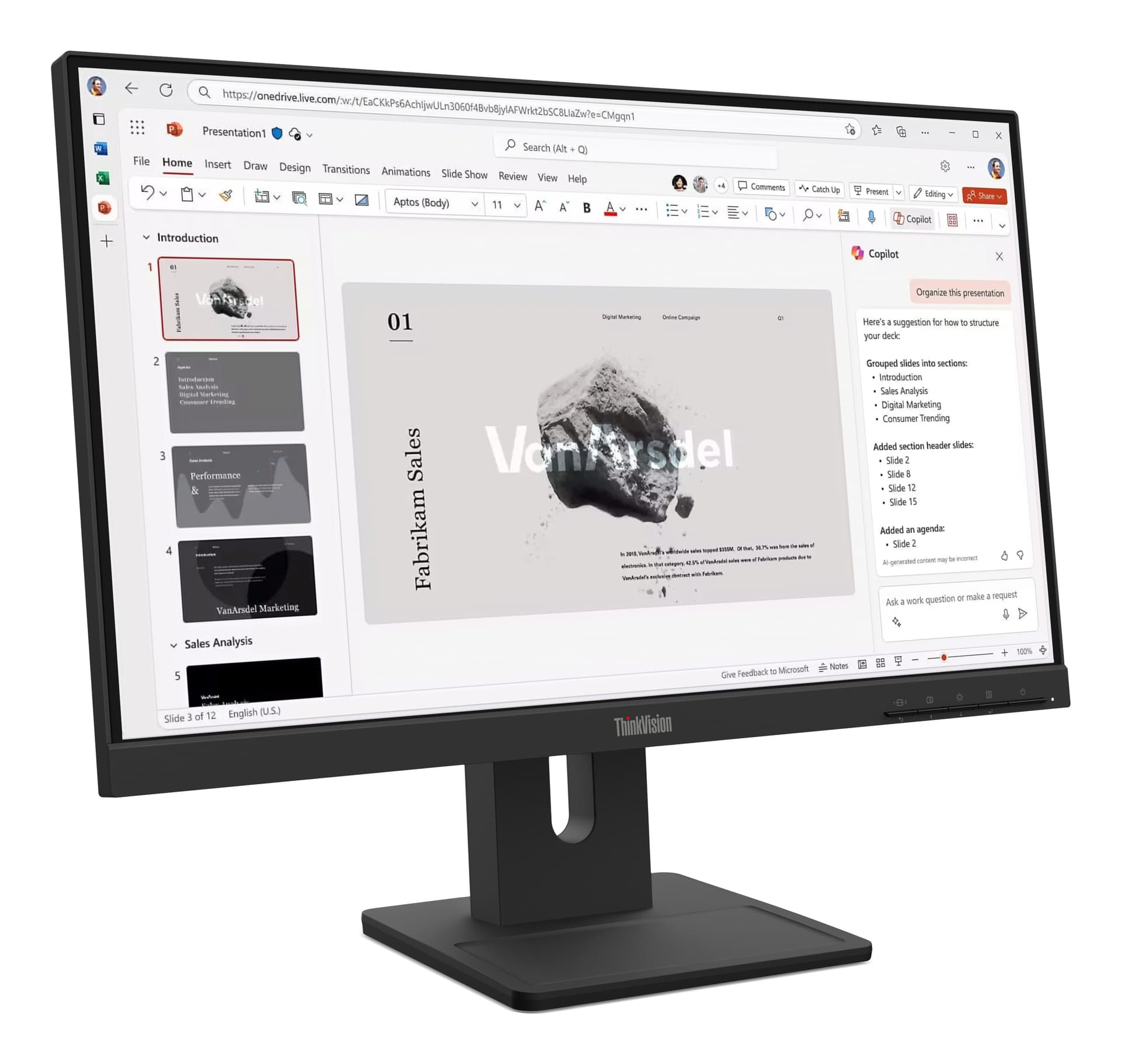 Lenovo ThinkVision E22-40 Monitor, miniatura 2