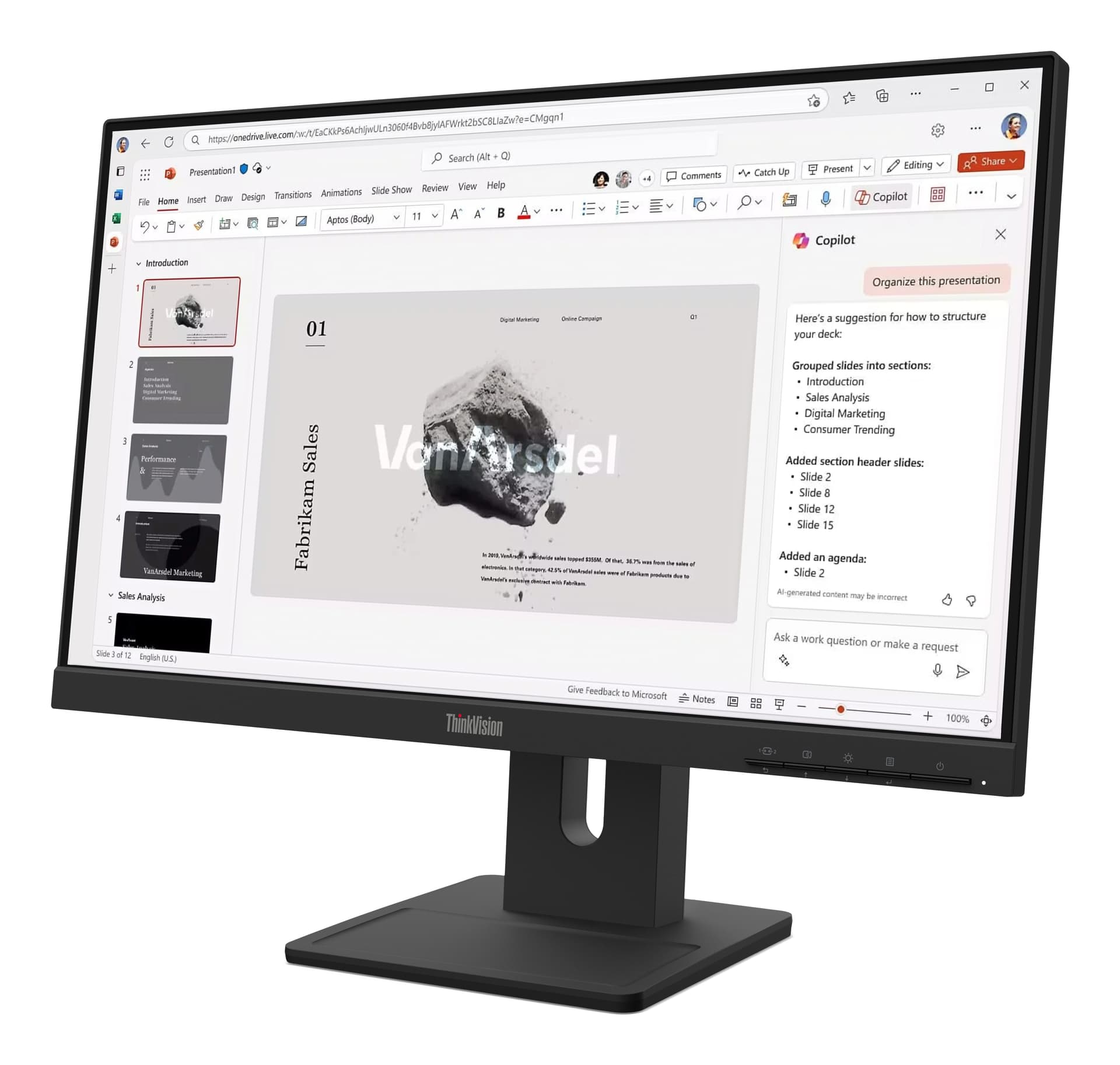 Lenovo ThinkVision E22-40 Monitor, miniatura 3