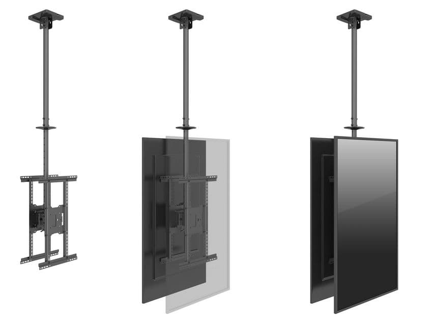 Equip Suporte de TV de ecrã duplo de 32“-75” para montagem no teto, miniatura 6