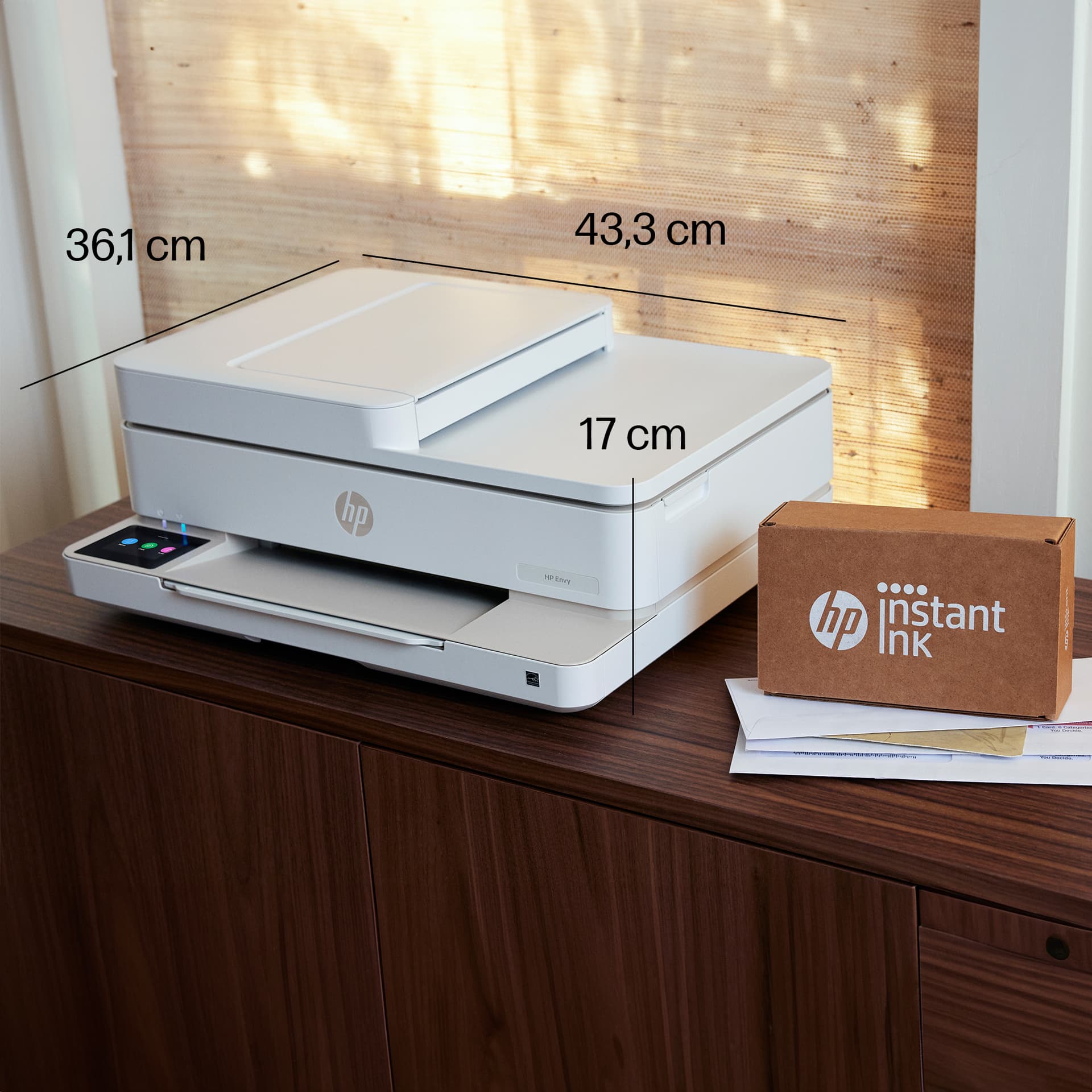 HP ENVY 6532e Sem fios All-in-One Cor Impressora, Instant Ink; Impressão de fotografias, miniatura 3
