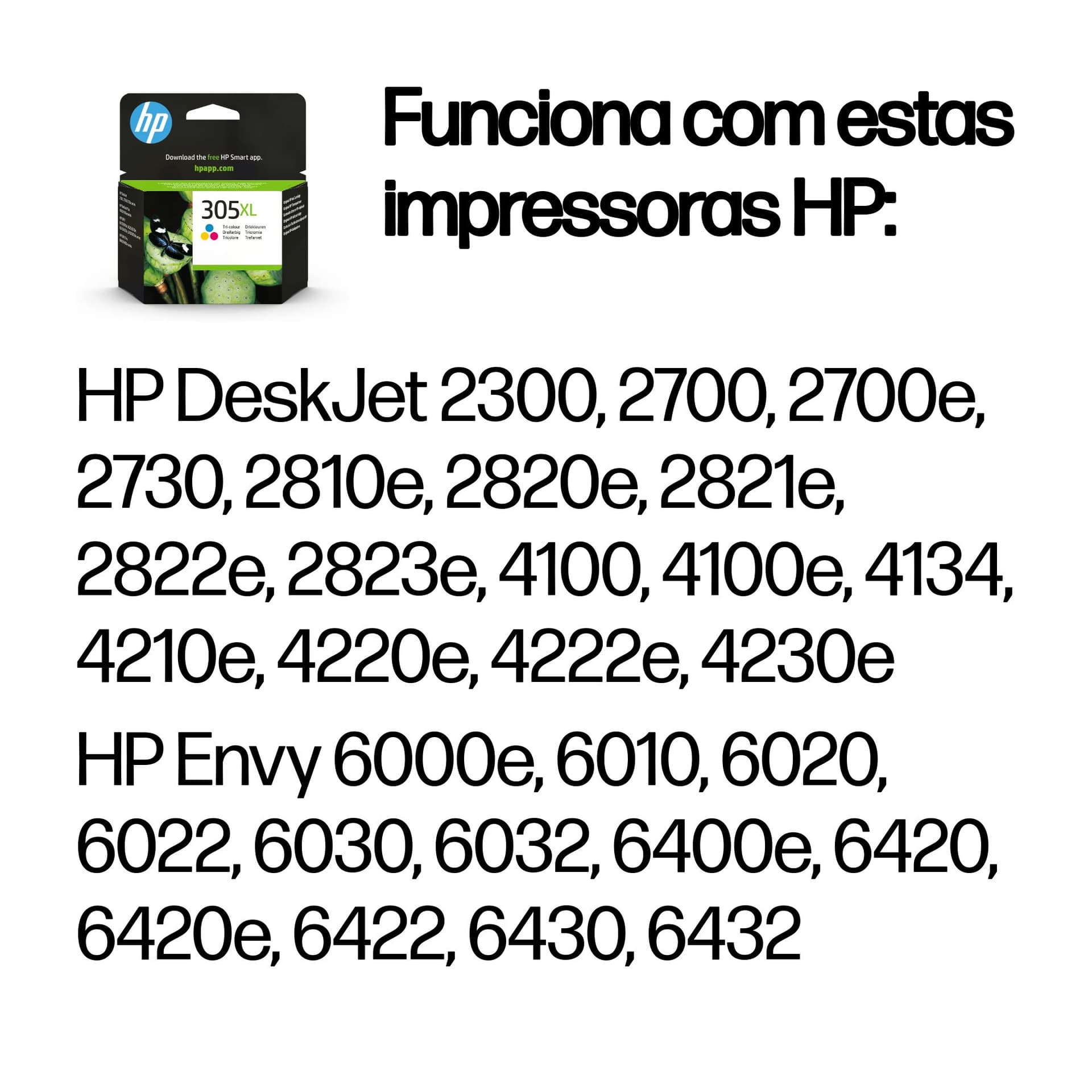 HP Tinteiro Original 305XL Tricolor de elevado rendimento, miniatura 2