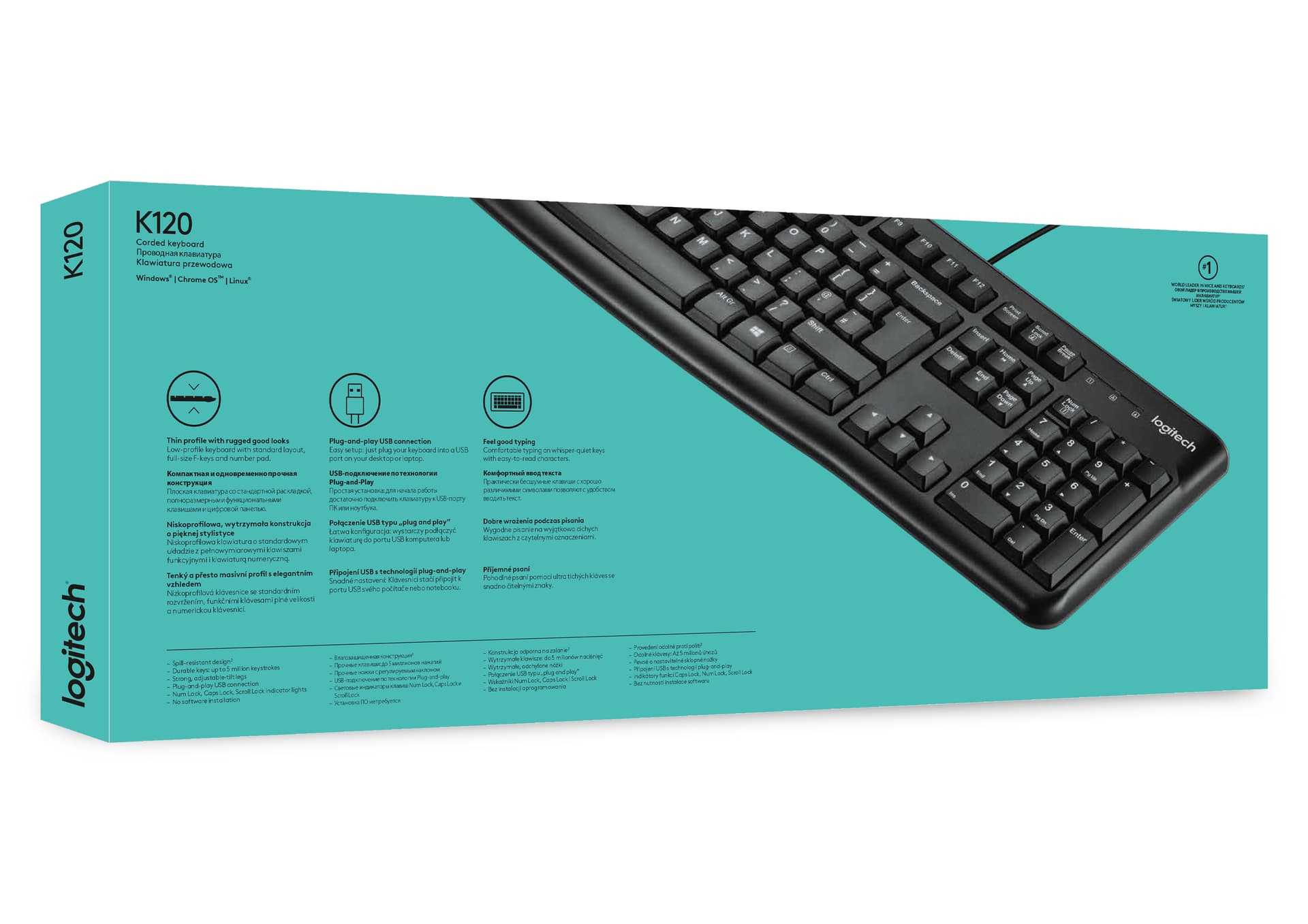 Logitech Keyboard K120 for Business, miniatura 6