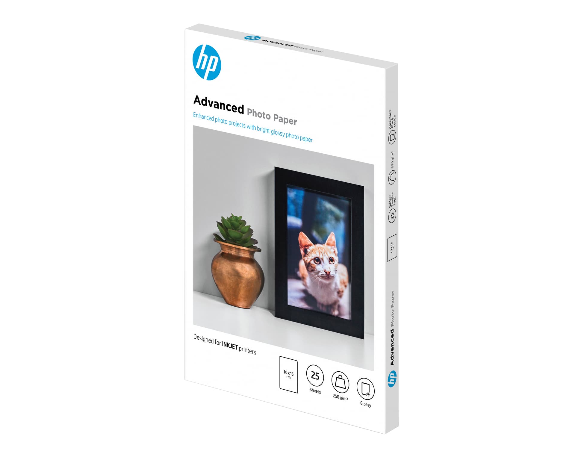 HP Papel de Fotografia Advanced Brilhante, 250 g/m2, 10 x 15 cm (101 x 152 mm), 25 folhas, miniatura 6
