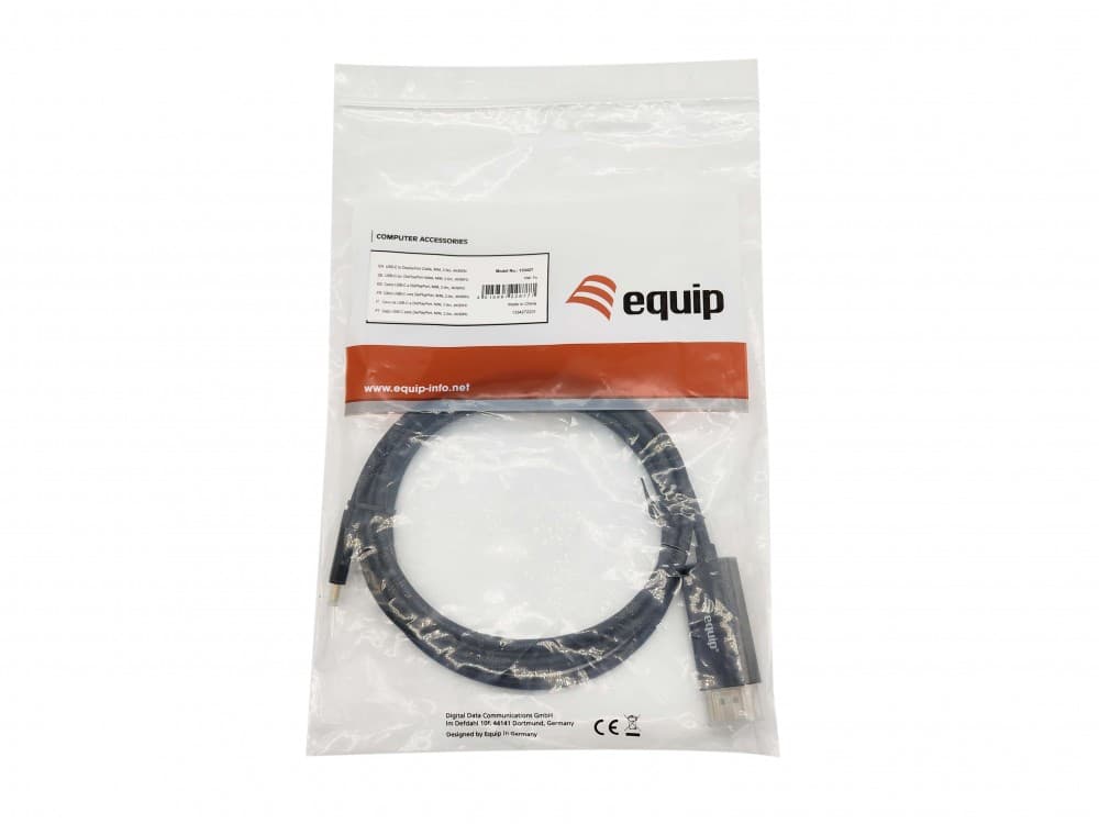 EQUIP CABO USB-C TO DISPLAYPORT M/M 4K/60HZ ABS SHELL 2.0MT, miniatura 4
