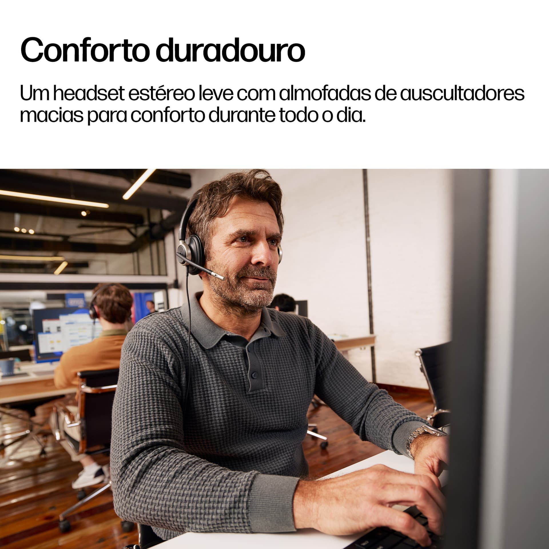 HP Poly Headset estéreo USB com fios Mission 825 (a granel), miniatura 4