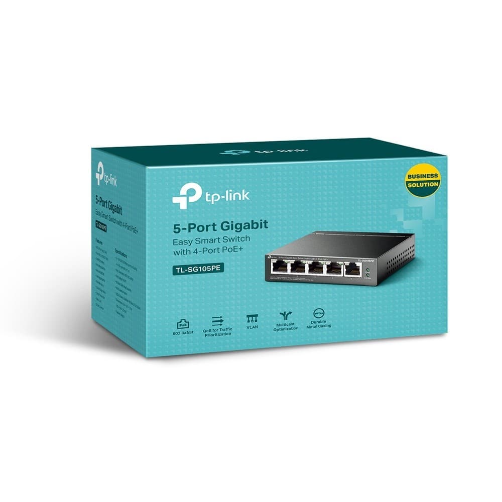 TP-LINK 5PORT GIGABIT EASY SMART SWITCH 4PORT POE+PORT 4× GIGABIT POE+, miniatura 5