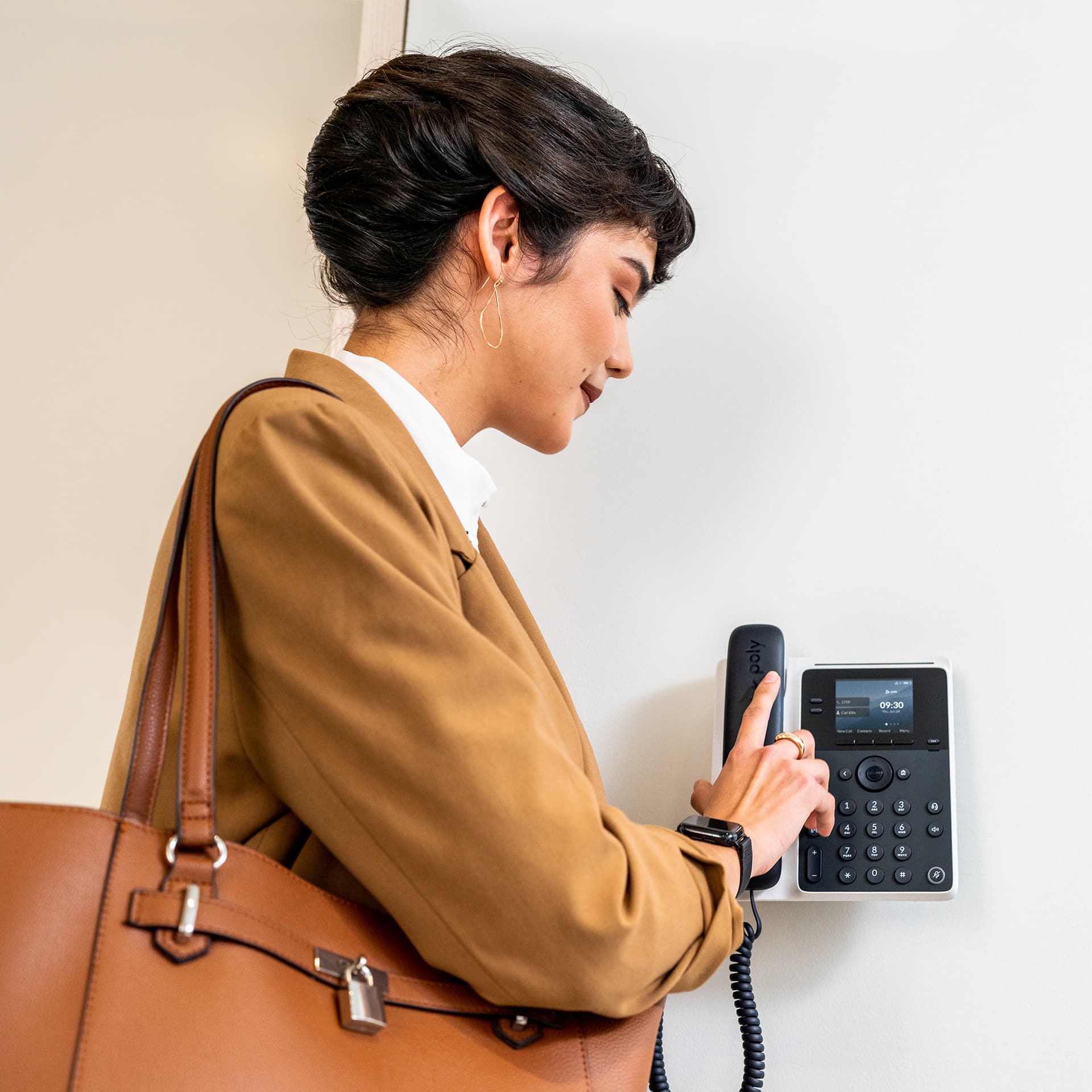 HP Poly Telefone IP Poly Edge E100 com PoE, miniatura 2