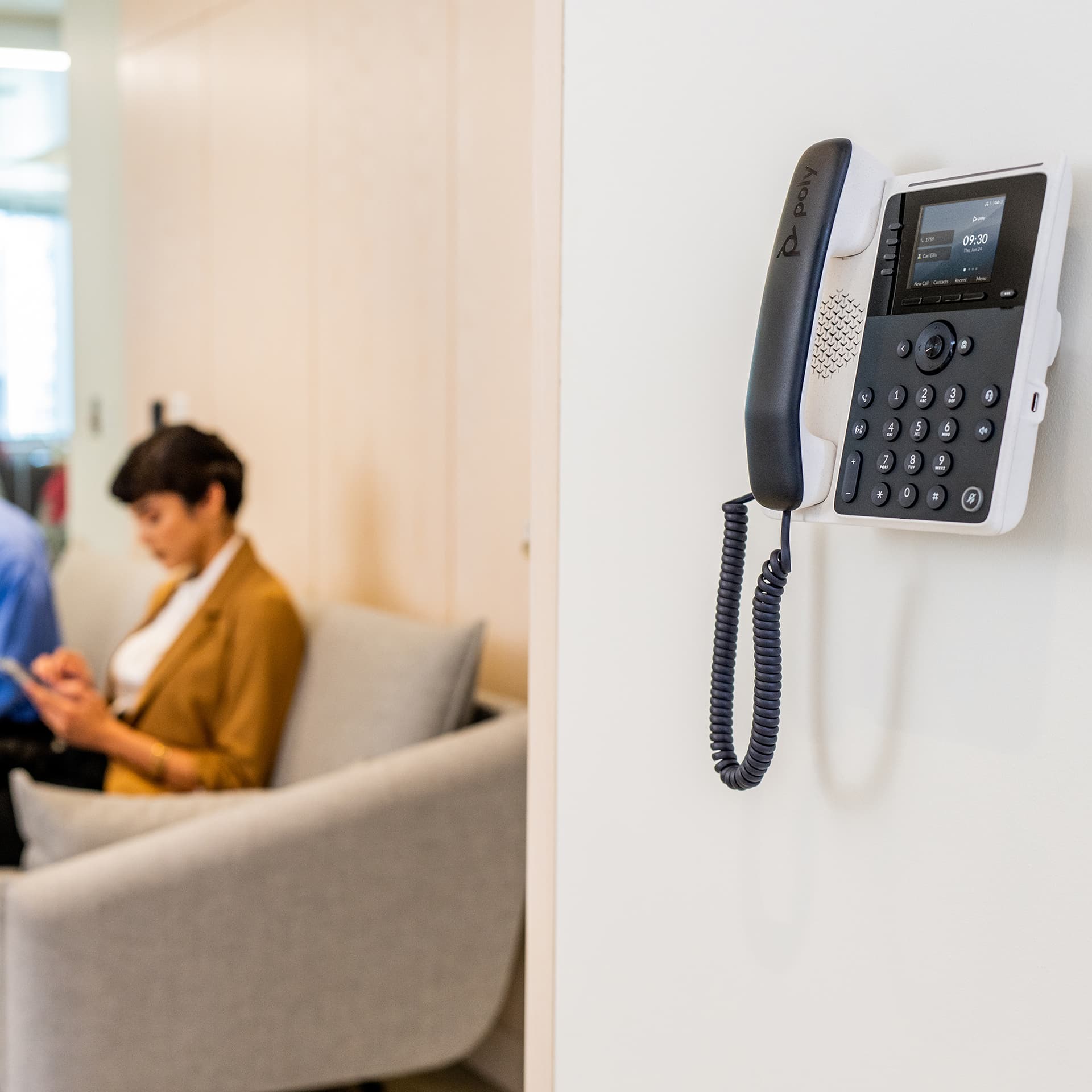 HP Poly Telefone IP Poly Edge E100 com PoE, miniatura 4