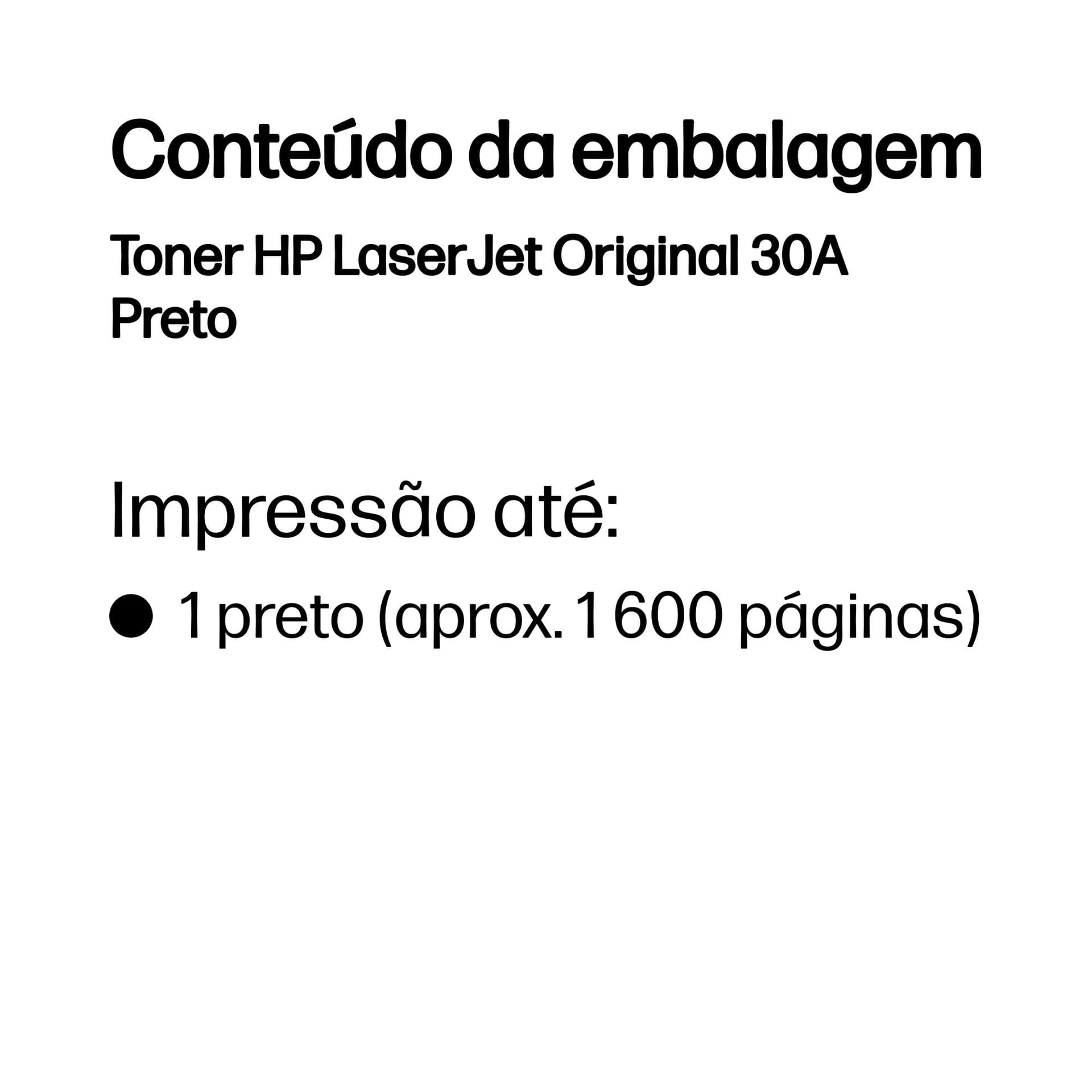 HP Toner LaserJet Original 30A Preto, miniatura 3