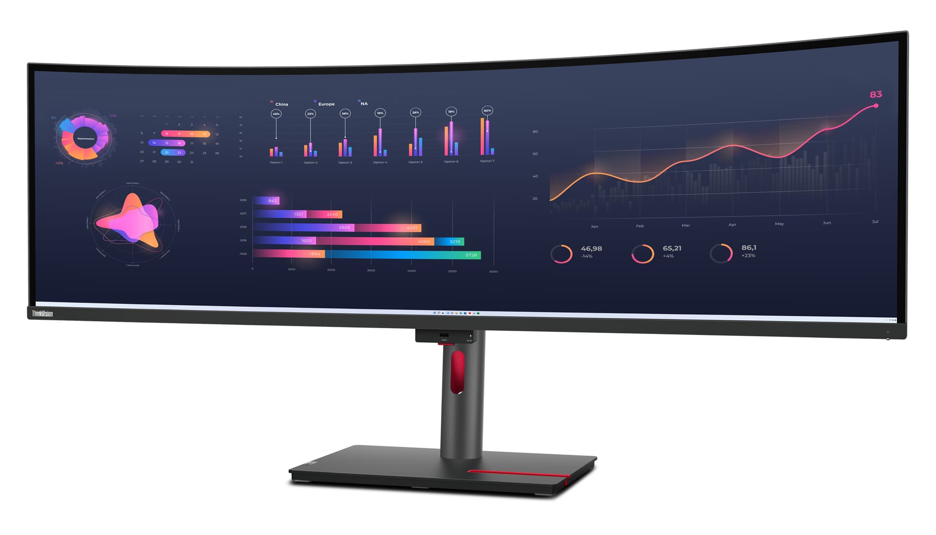Lenovo ThinkVision P49w-30 Monitor, miniatura 3