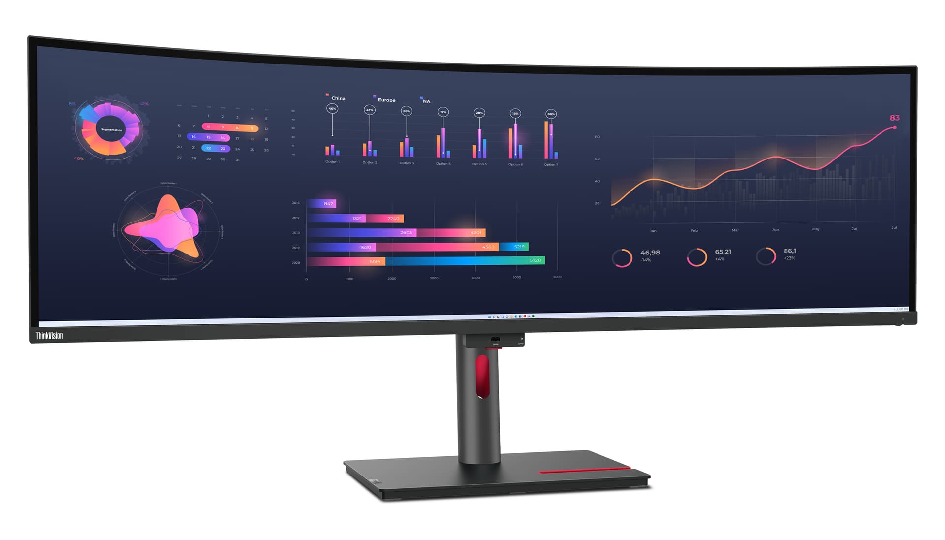 Lenovo ThinkVision P49w-30 Monitor, miniatura 5