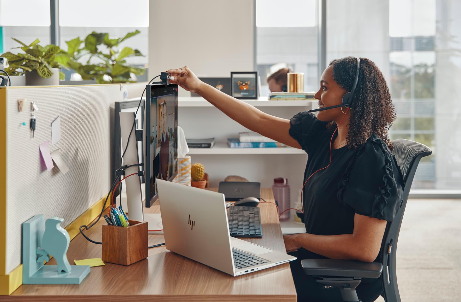 HP Poly Headset Estéreo Poly Blackwire 3220 com USB-C + Adaptador USB-C/A, miniatura 2
