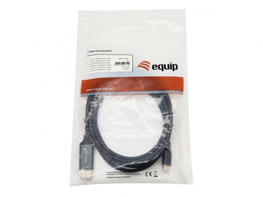 EQUIP CABO USB-C TO HDMI M/M 4K/60HZ ALUMINUM SHELL 3.0MT, miniatura 4