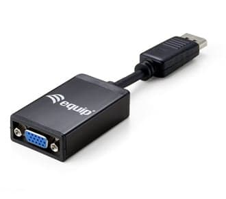 EQUIP ADAPTADOR DISPLAYPORT VGA M/F PRETO, miniatura 1