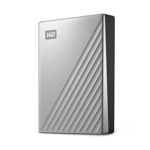 WD My Passport Ultra WDBFTM0040BSL - Disco rígido - encriptado - 4 TB - externa (portátil) - USB 3.0 (USB C conector) - 256-bits AES - prata, miniatura 3