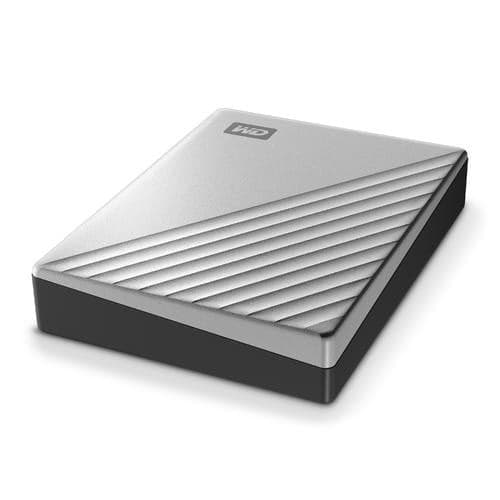 WD My Passport Ultra WDBFTM0040BSL - Disco rígido - encriptado - 4 TB - externa (portátil) - USB 3.0 (USB C conector) - 256-bits AES - prata, miniatura 4