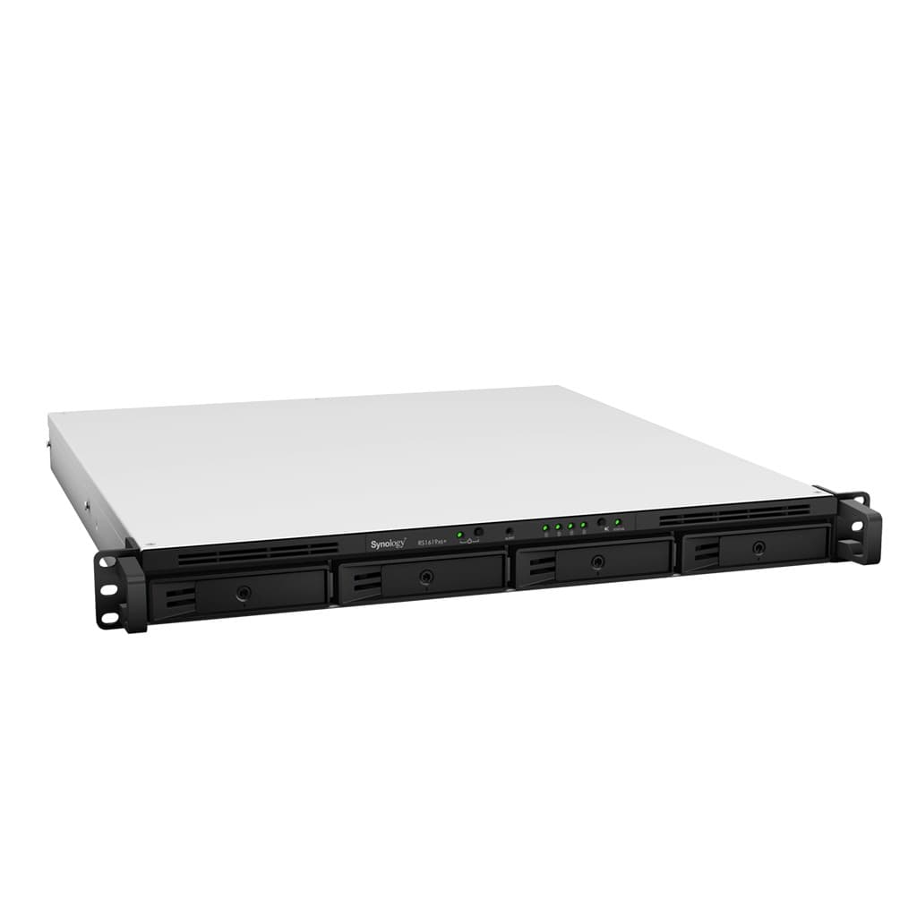 Synology RackStation RS1619xs+ - Servidor NAS - 4 baias - montável em bastidor - SATA 6Gb/s - RAID (expansão de disco rígido) 0, 1, 5, 6, 10, JBOD, RAID F1 - RAM 8 GB - Gigabit Ethernet - iSCSI assistência - 1U, miniatura 6