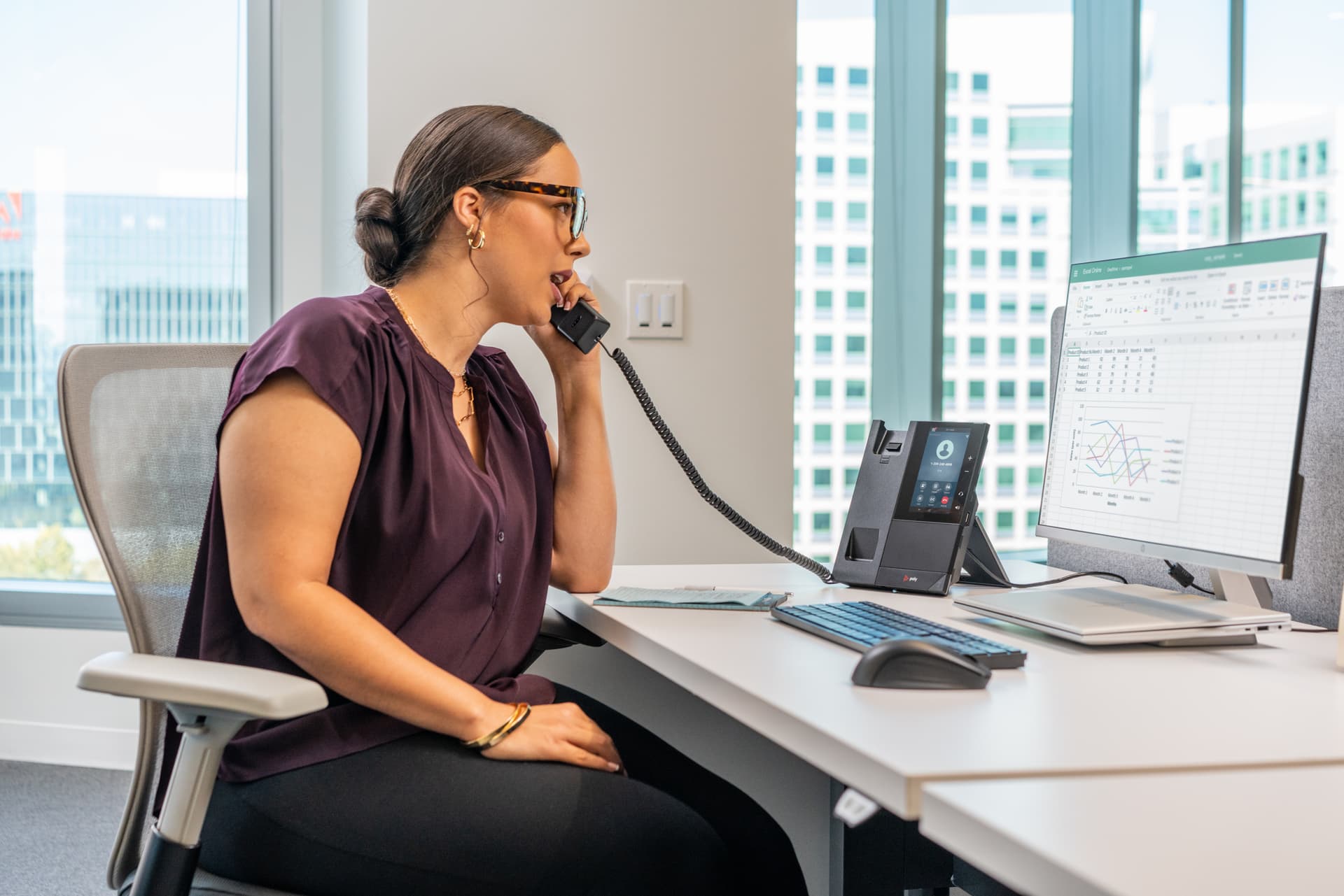 HP Poly Telefone Multimédia Empresarial Poly CCX 505 para Microsoft Teams com PoE, miniatura 4