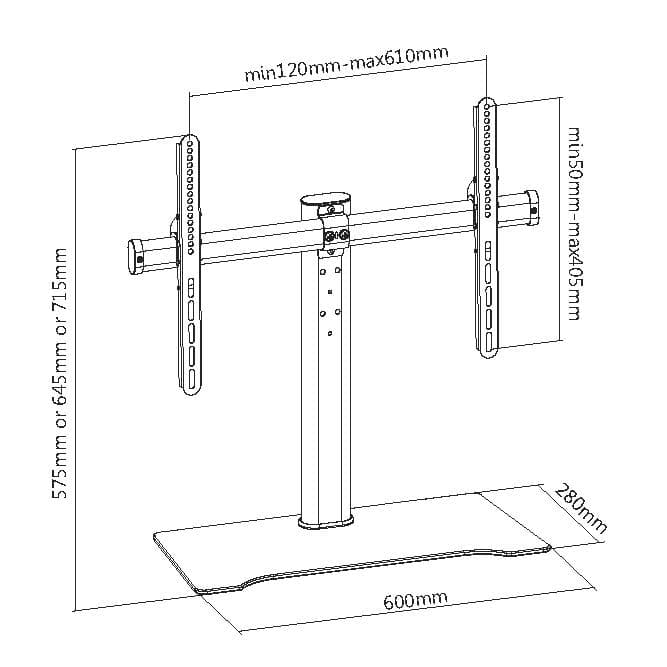 Equip Suporte de mesa para TV universal de 32"~55”, miniatura 5