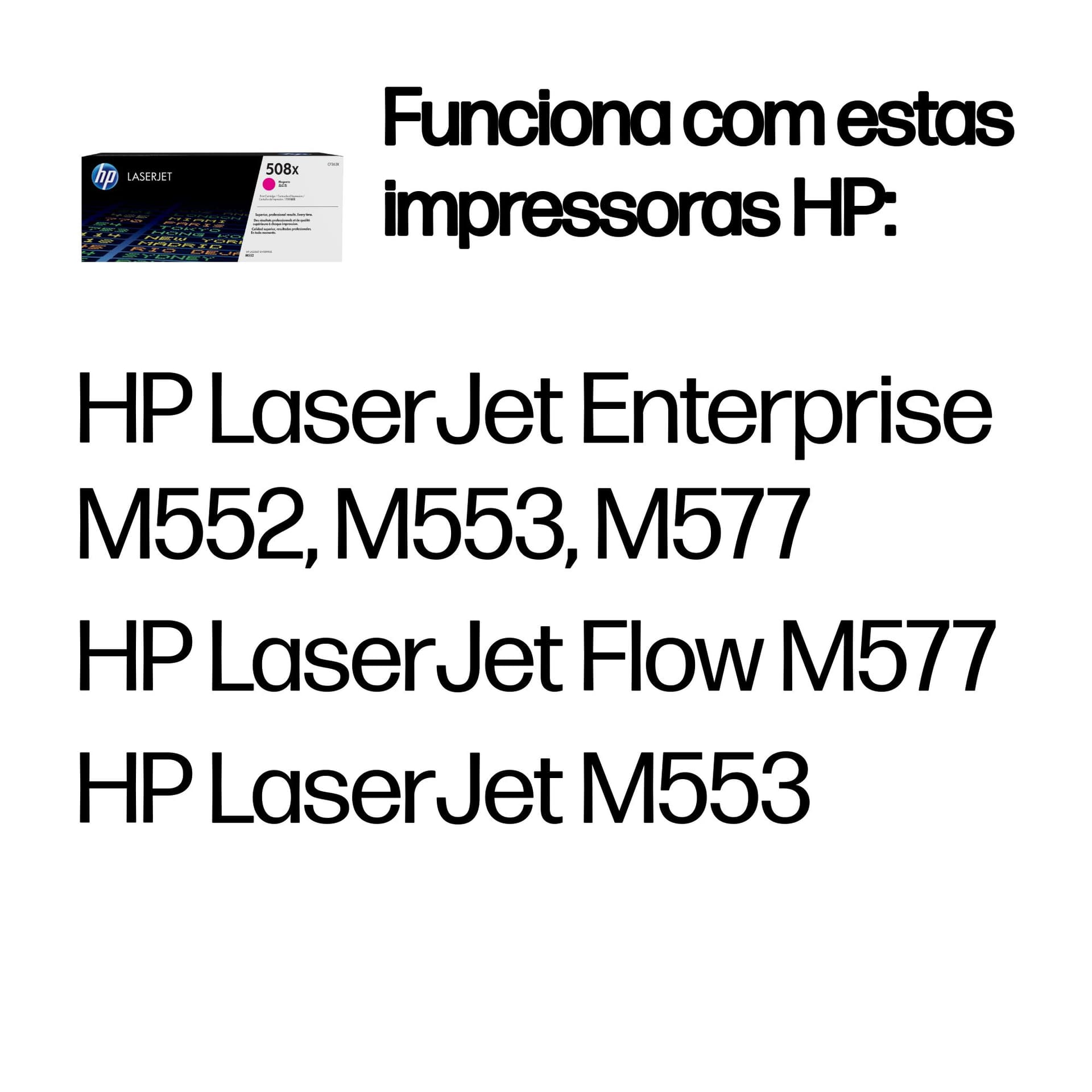 HP Toner LaserJet original 508X magenta de elevado rendimento, miniatura 2