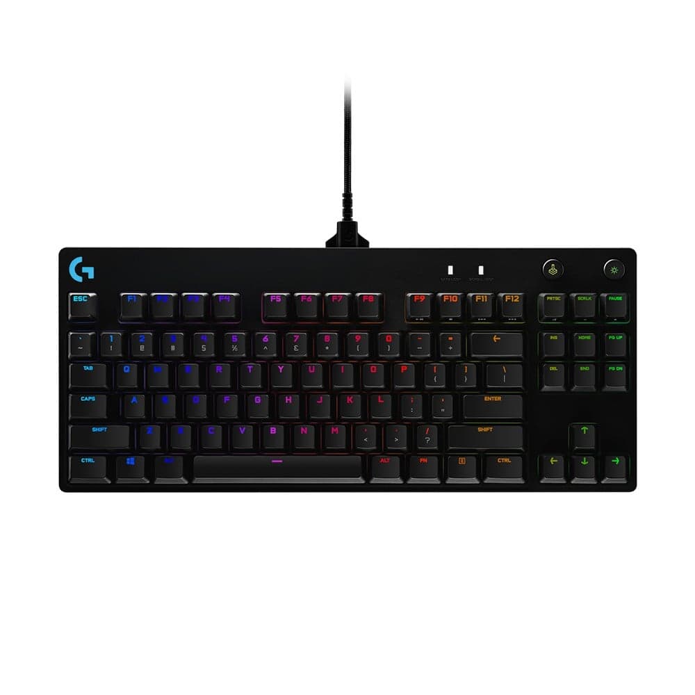 Logitech G Pro Mechanical Gaming Keyboard - Teclado - luz traseira - USB - Padrão internacional americano - interruptor: GX Blue Clicky - preto, miniatura 1