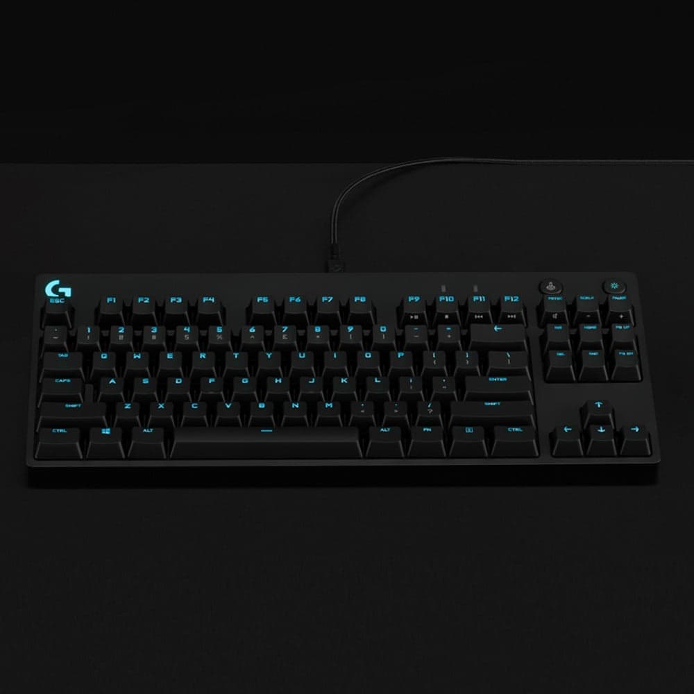 Logitech G Pro Mechanical Gaming Keyboard - Teclado - luz traseira - USB - Padrão internacional americano - interruptor: GX Blue Clicky - preto, miniatura 3