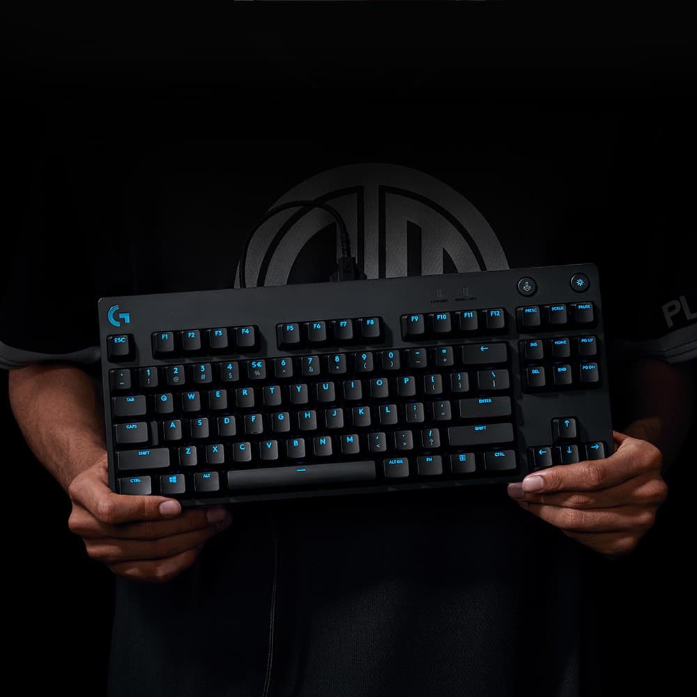 Logitech G Pro Mechanical Gaming Keyboard - Teclado - luz traseira - USB - Padrão internacional americano - interruptor: GX Blue Clicky - preto, miniatura 4